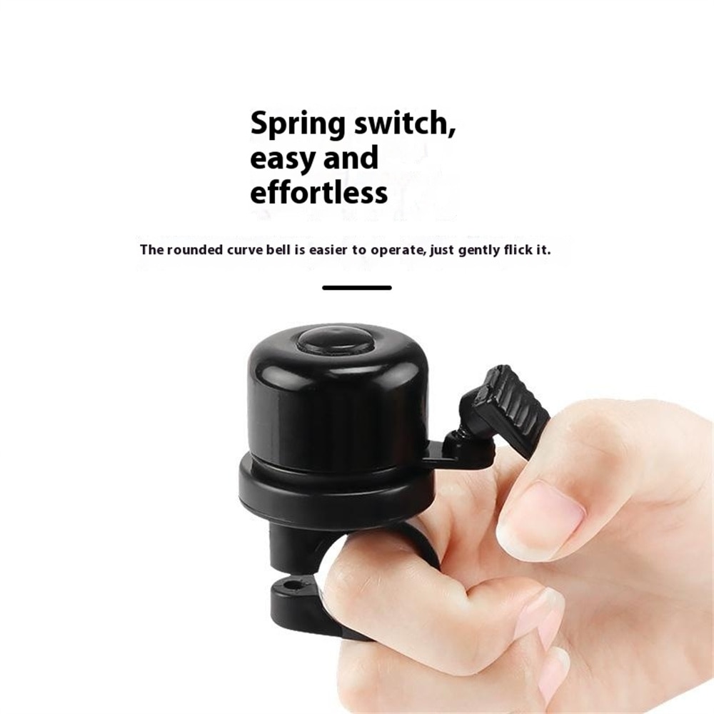 Timbre de bicicleta con soporte para Apple AirTag, negro