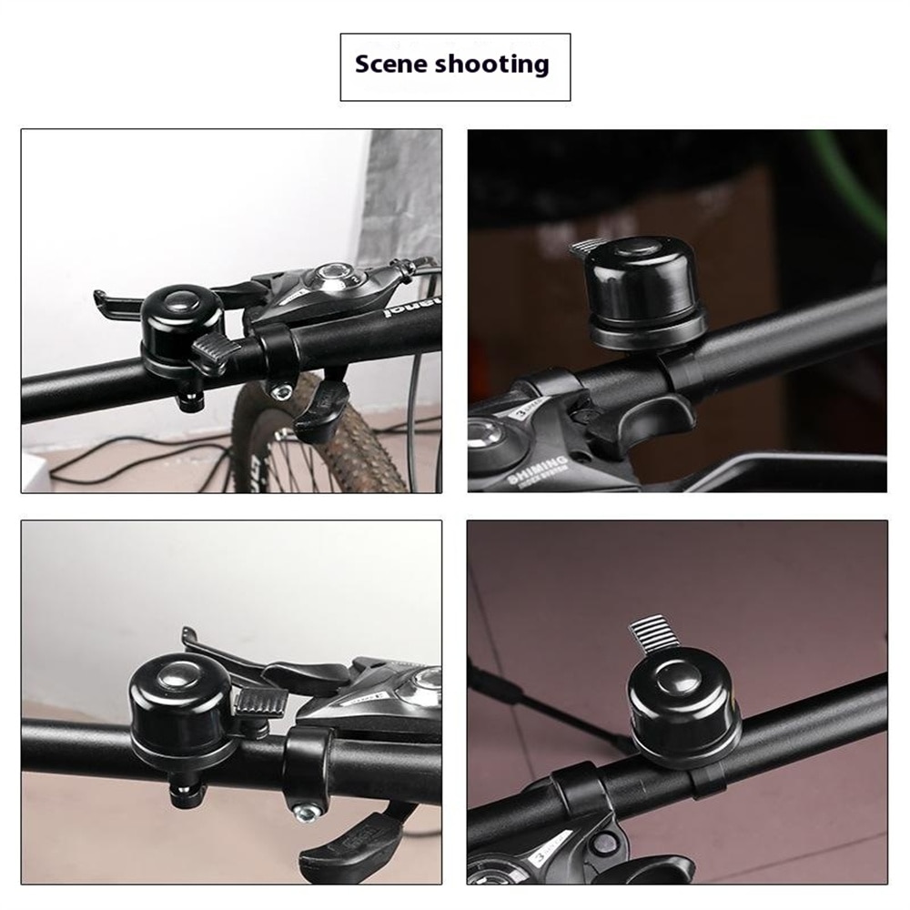Timbre de bicicleta con soporte para Apple AirTag, negro