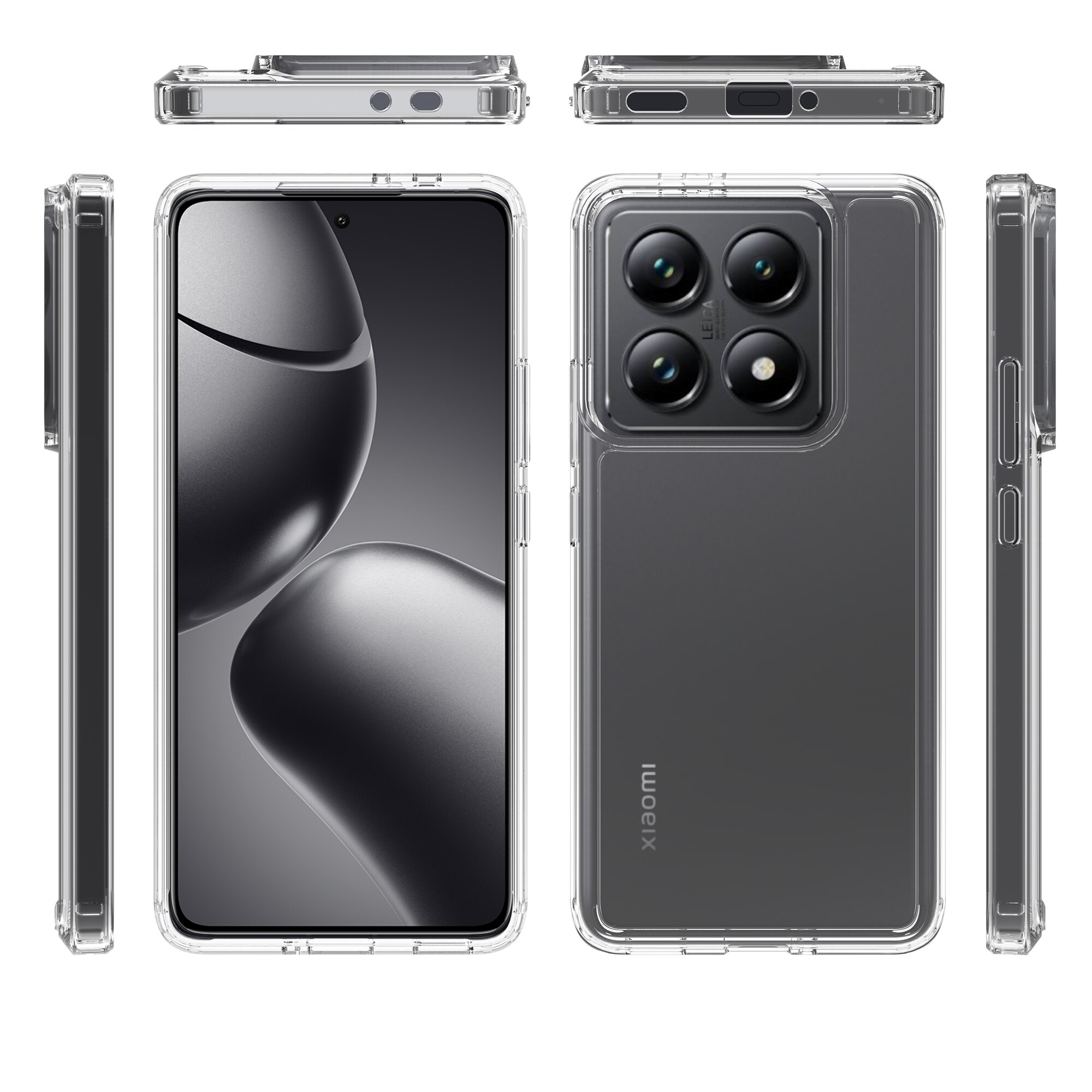 Funda híbrida para Xiaomi 14T Pro Transparente