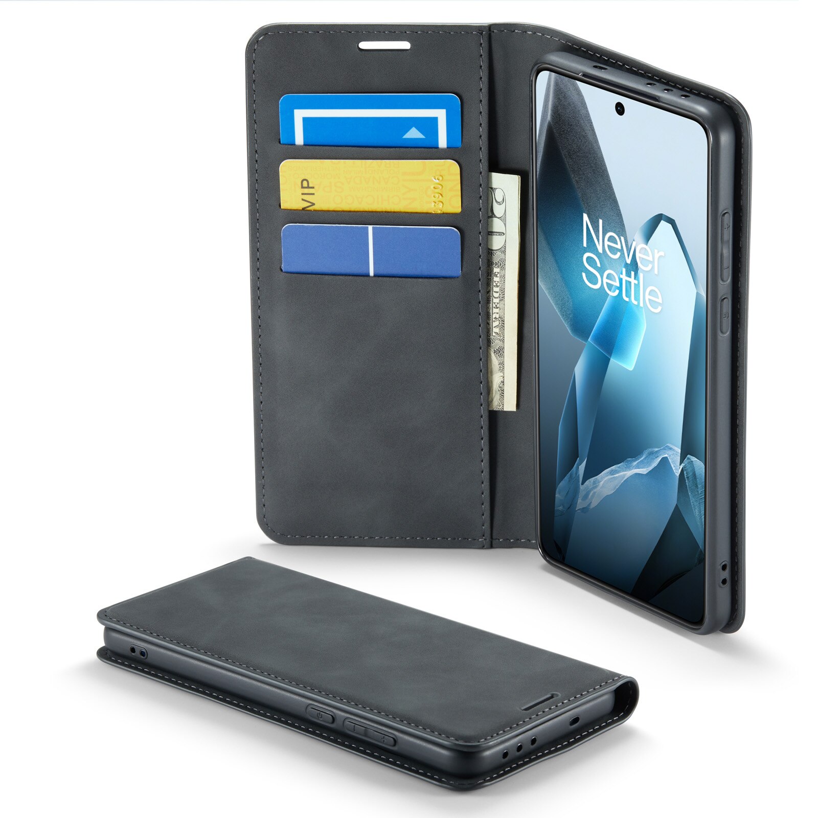 Funda delgada cartera  OnePlus 13 Negro