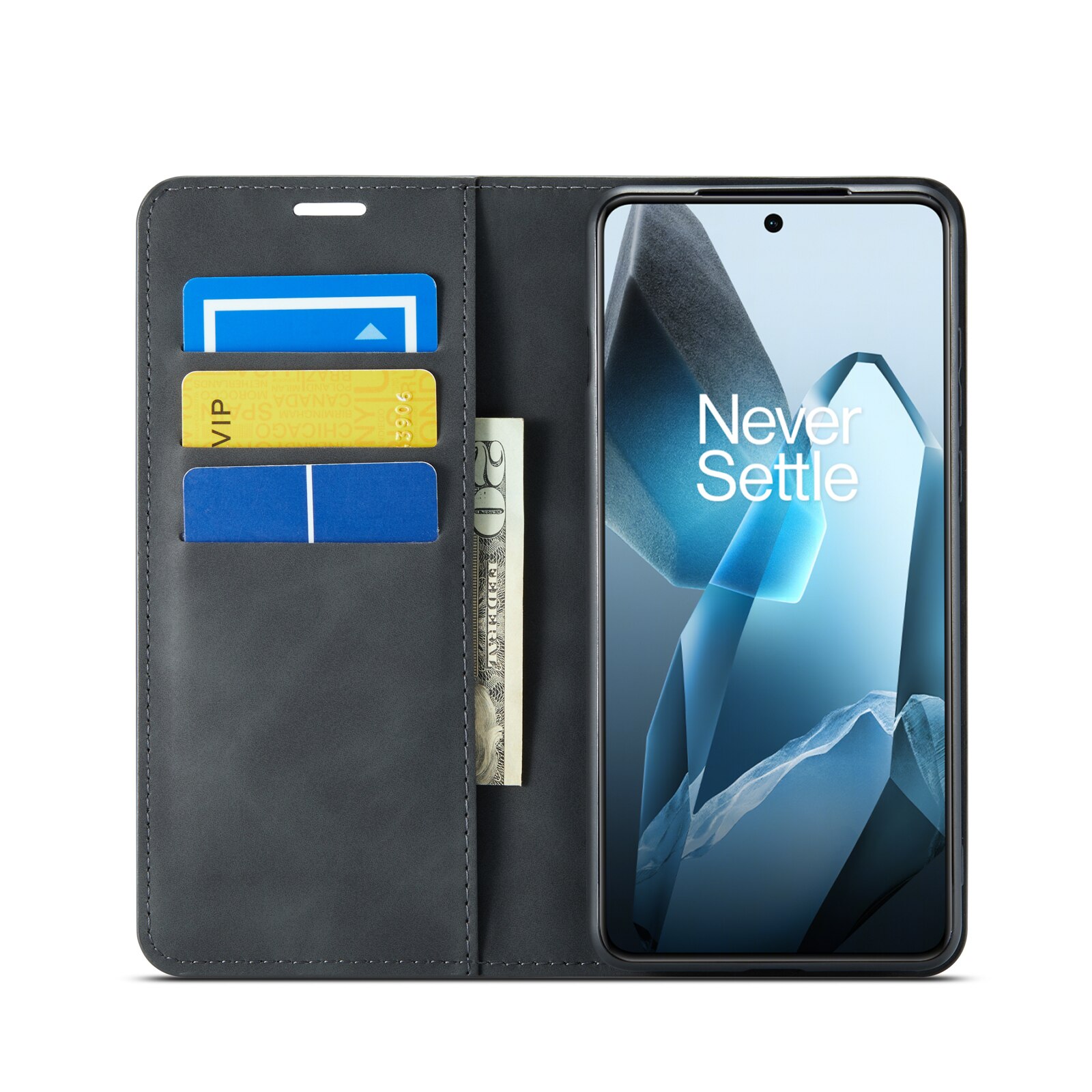 Funda delgada cartera  OnePlus 13 Negro