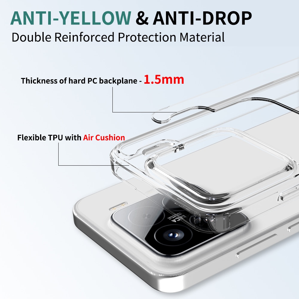 Funda híbrida para Xiaomi 15 transparente