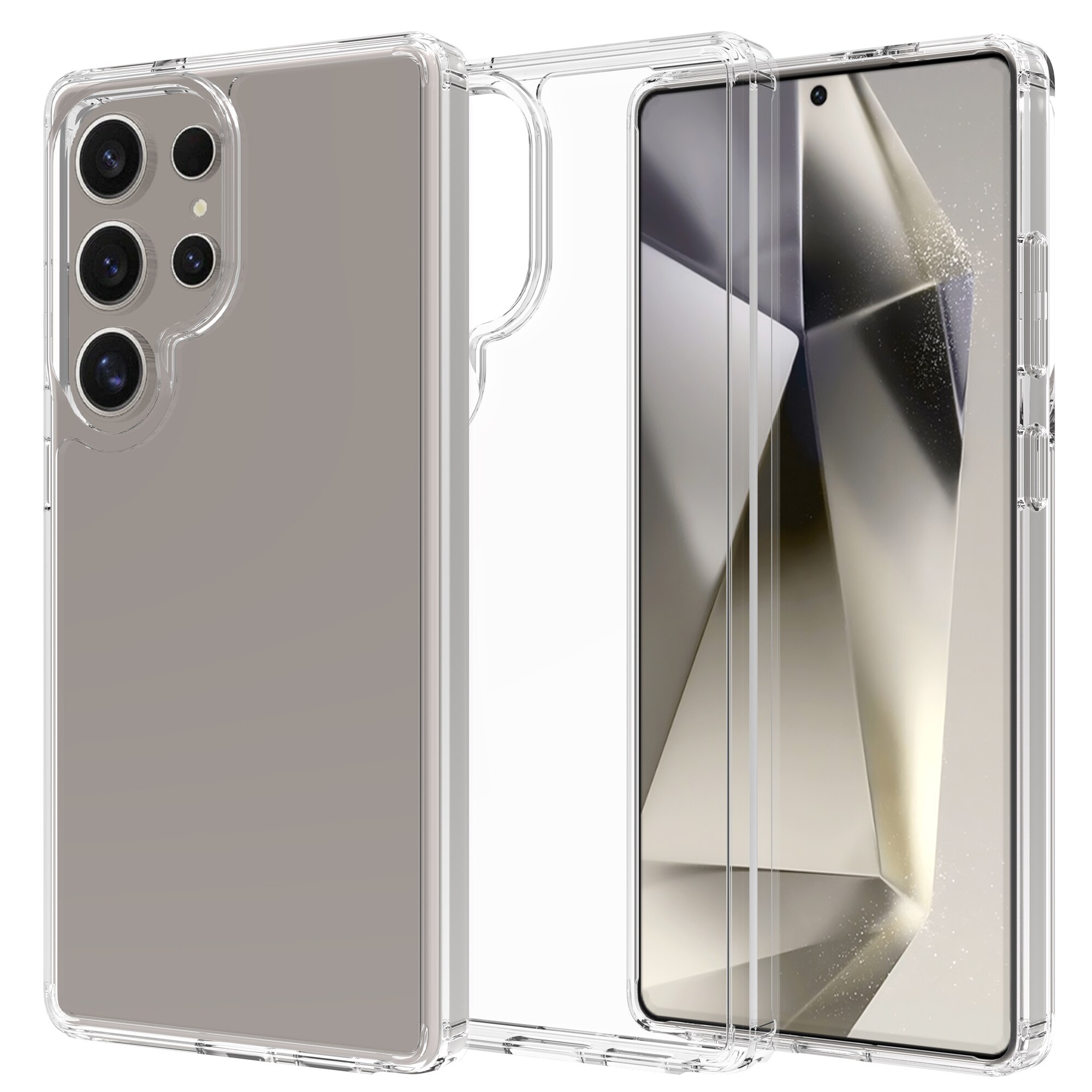 Funda híbrida para Samsung Galaxy S25 Ultra Transparente