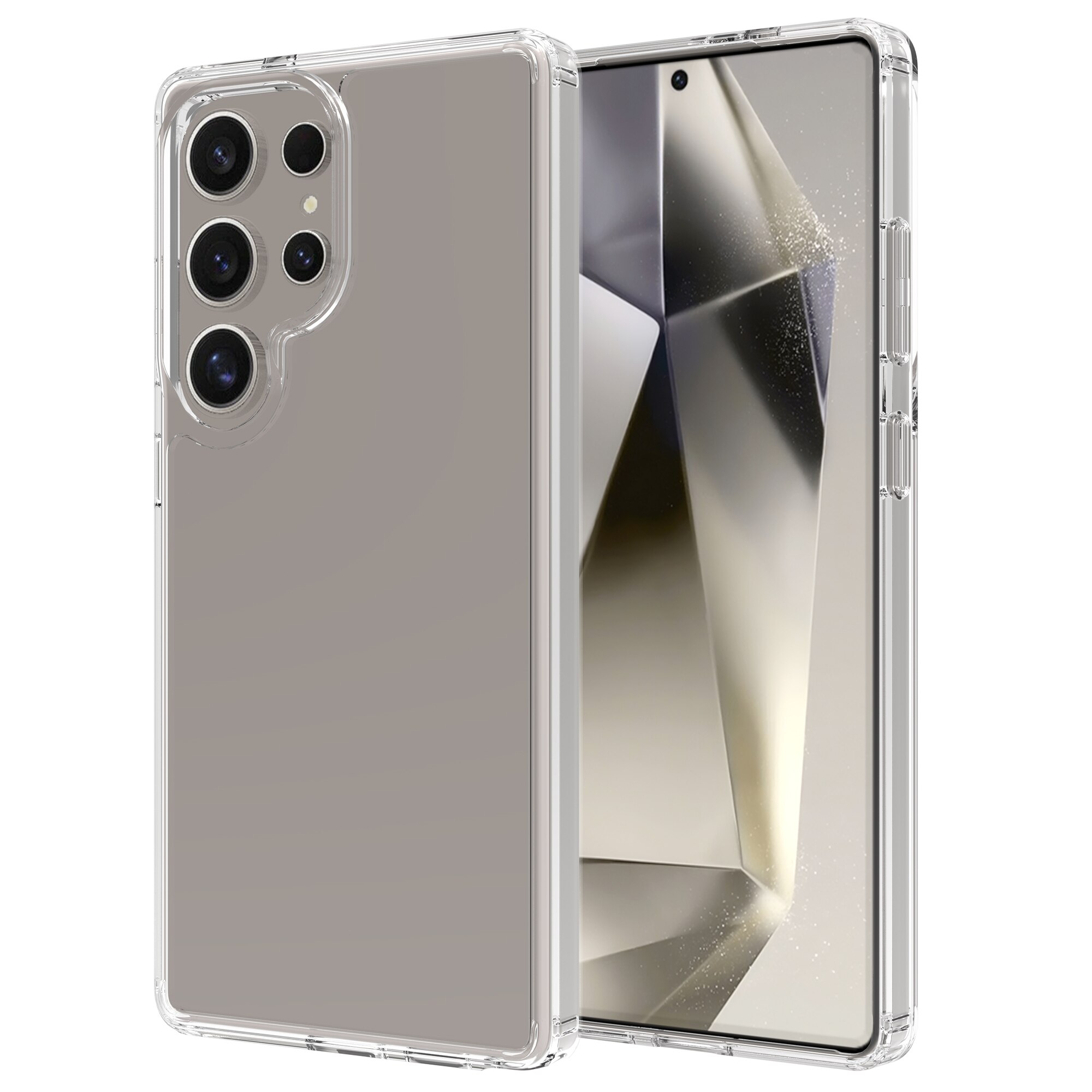 Funda híbrida para Samsung Galaxy S25 Ultra Transparente