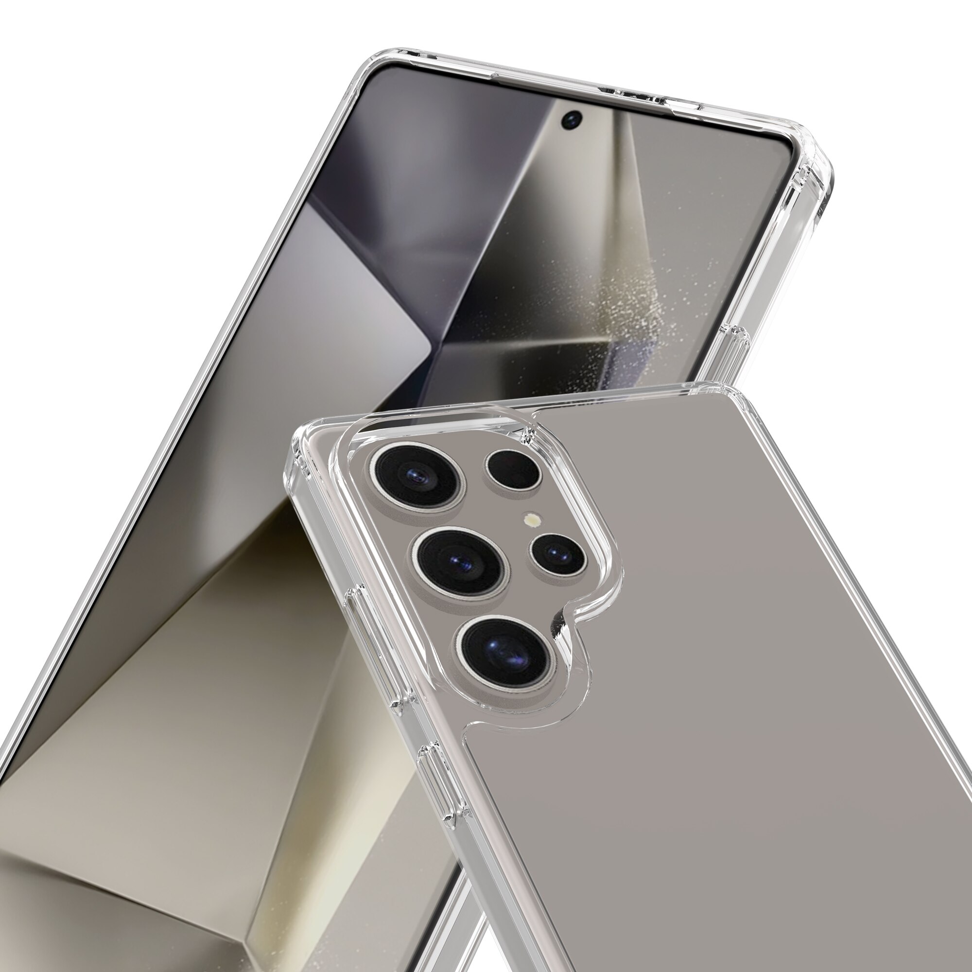 Funda híbrida para Samsung Galaxy S25 Ultra Transparente