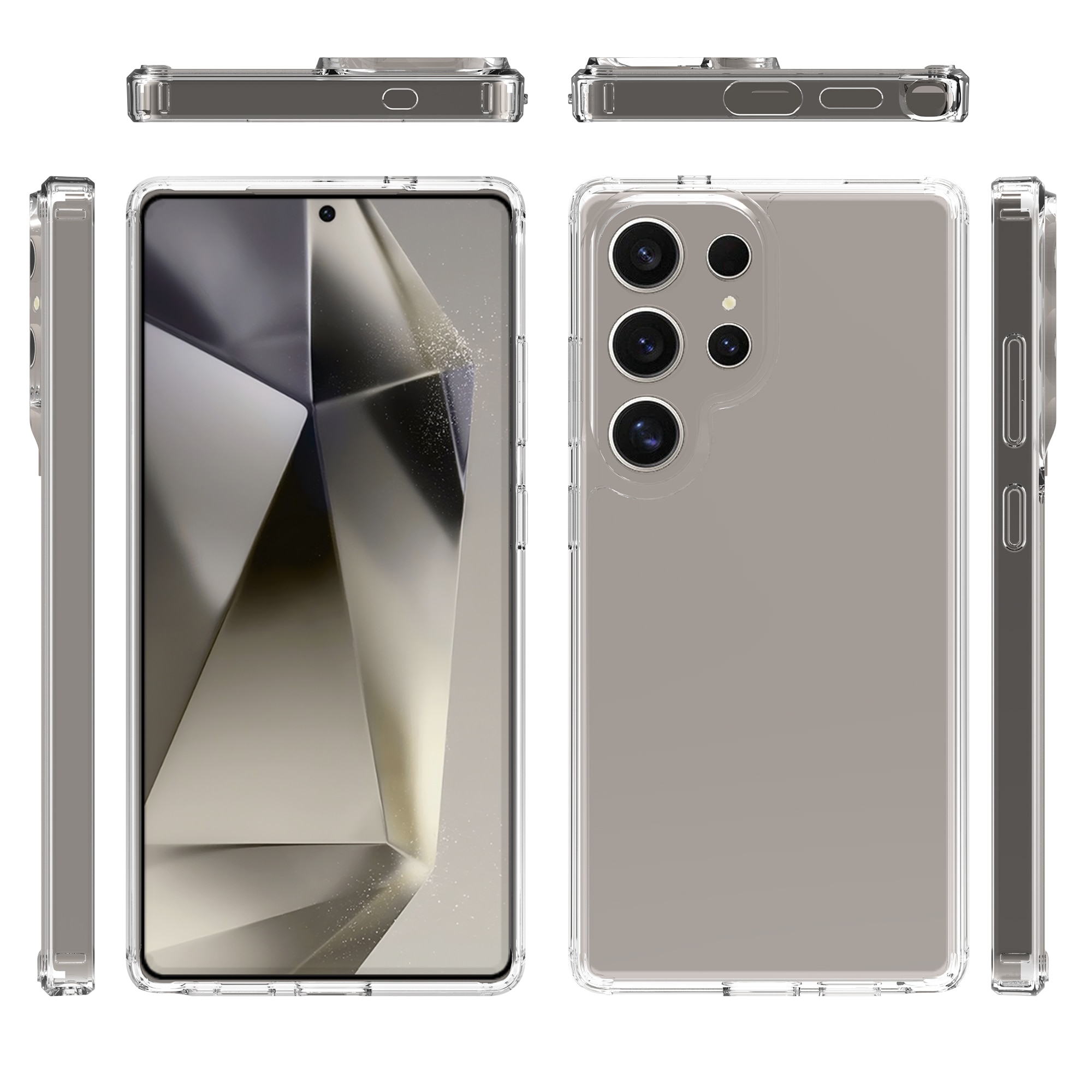 Funda híbrida para Samsung Galaxy S25 Ultra Transparente
