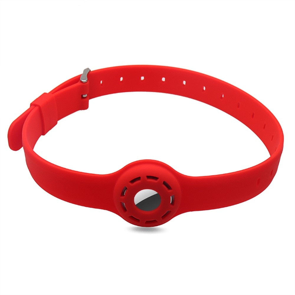 Collar de perro de silicona AirTag Rojo
