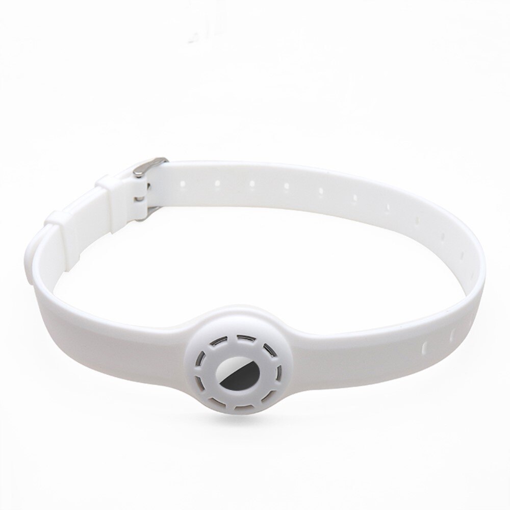 Collar de perro de silicona AirTag Blanco