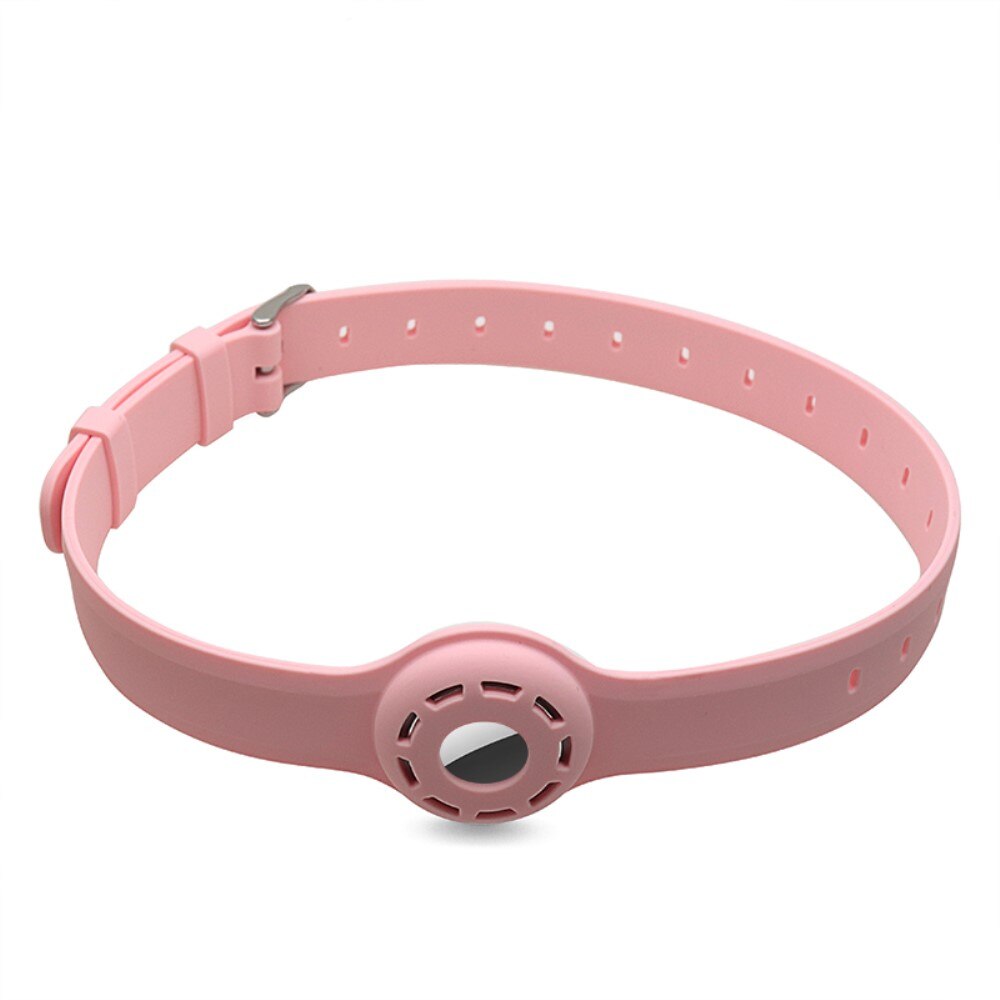 Collar de perro de silicona AirTag Rosado