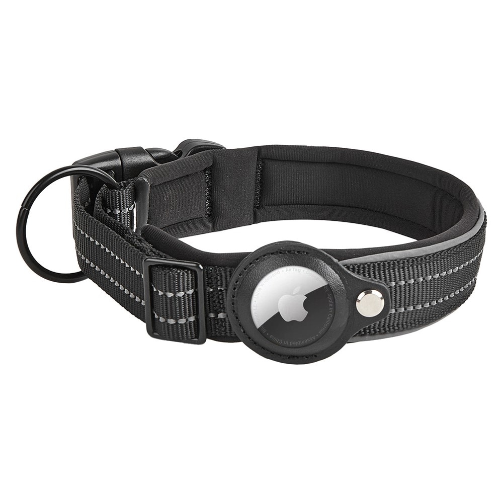 Apple AirTag Collar para Perro con Reflectante S, negro