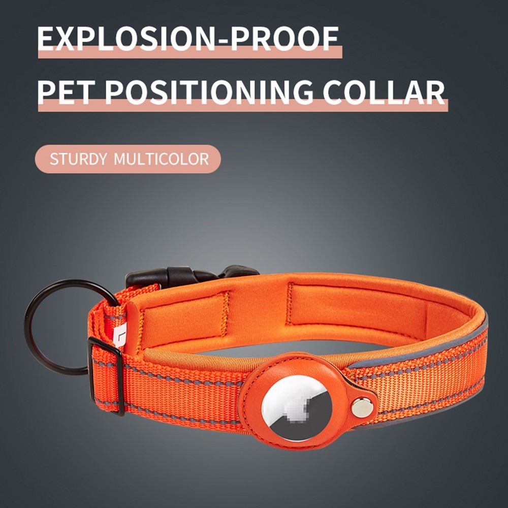 Apple AirTag Collar para Perro con Reflectante L, negro