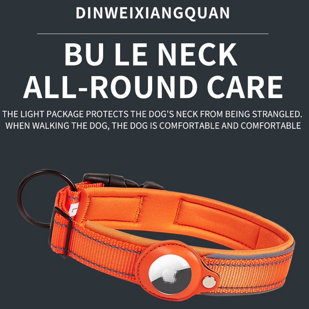 Apple AirTag Collar para Perro con Reflectante L, negro