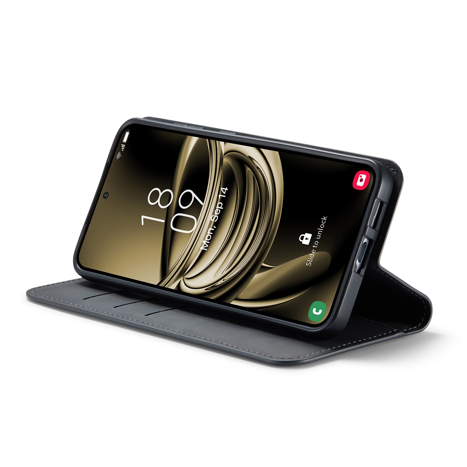 Funda delgada cartera Samsung Galaxy S25 Negro
