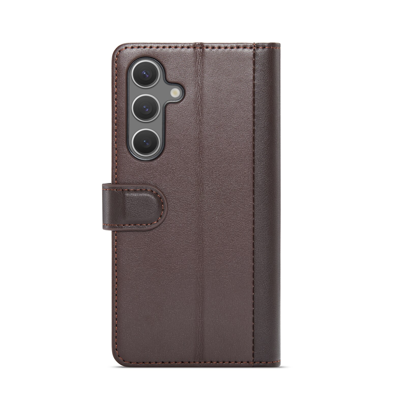 Funda de cuero genuino Samsung Galaxy S25, Marrón