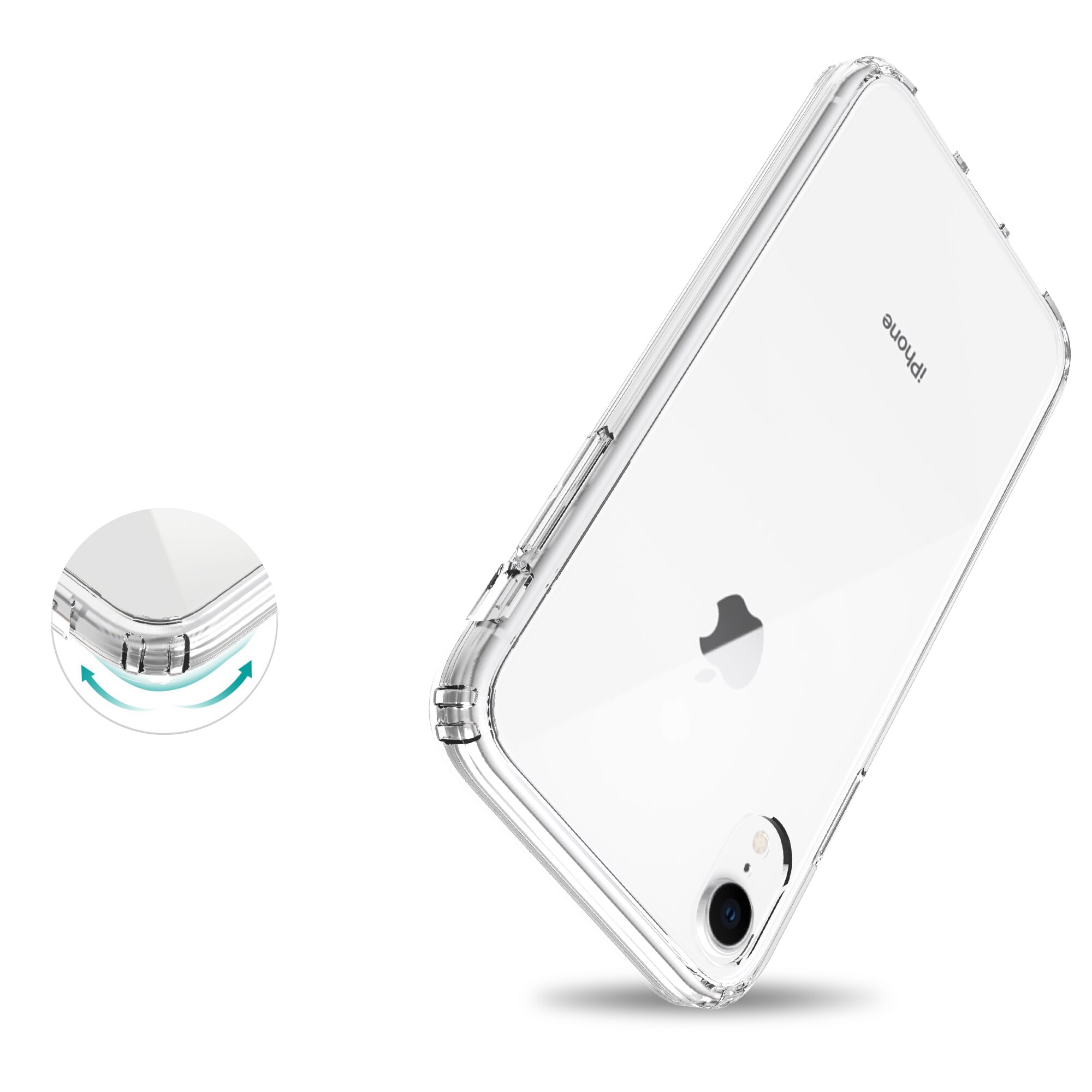 Funda híbrida para iPhone Xr Transparente