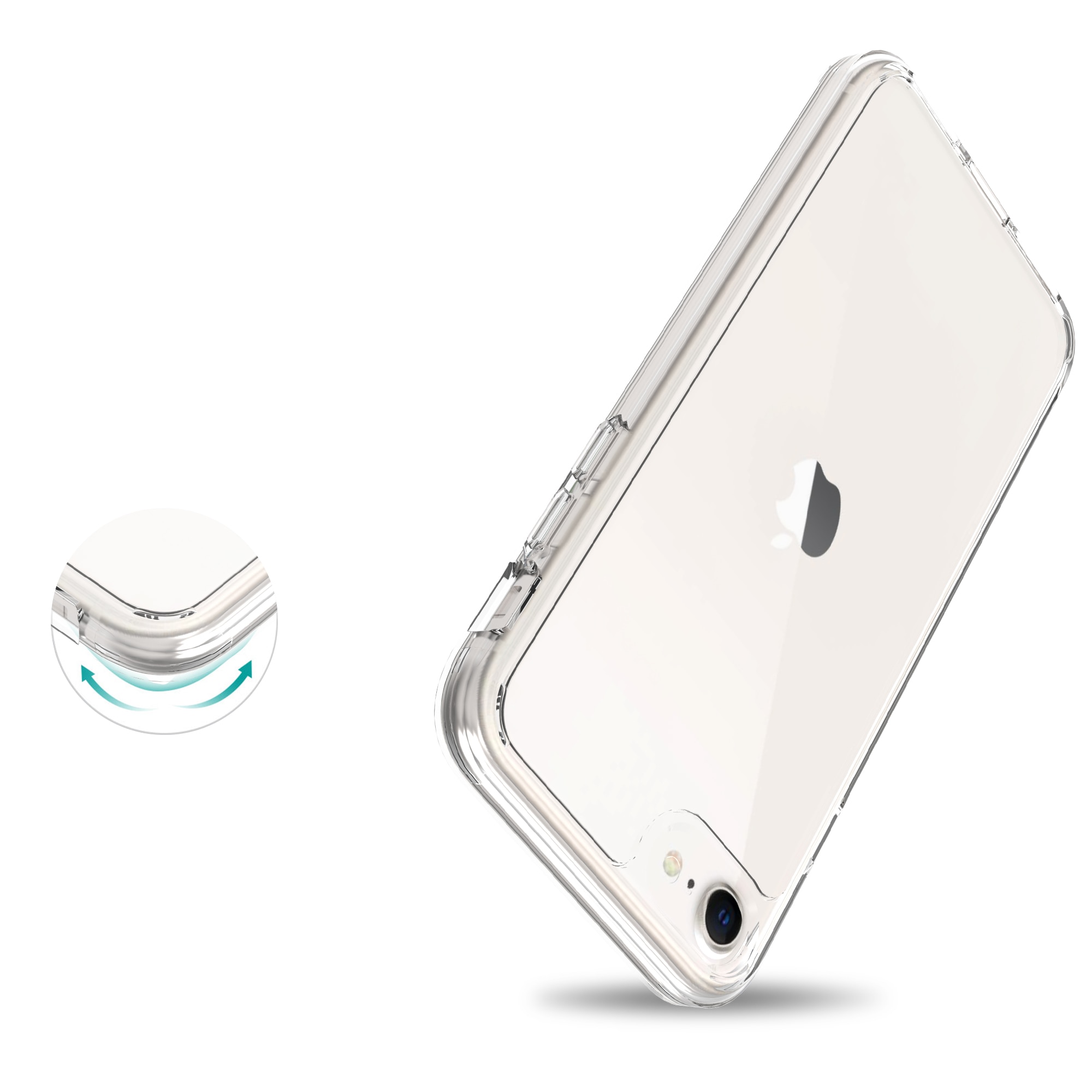 Funda híbrida para iPhone 8 Transparente