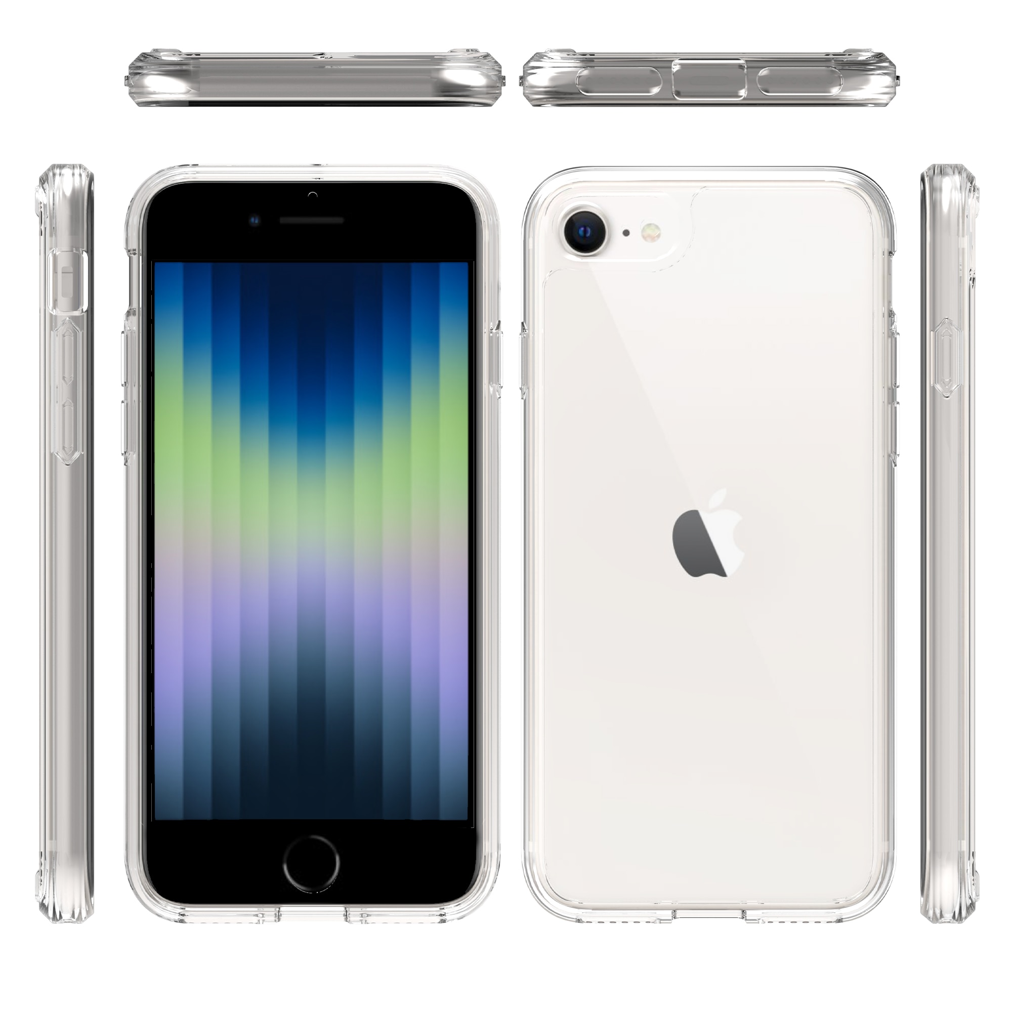 Funda híbrida para iPhone 8 Transparente