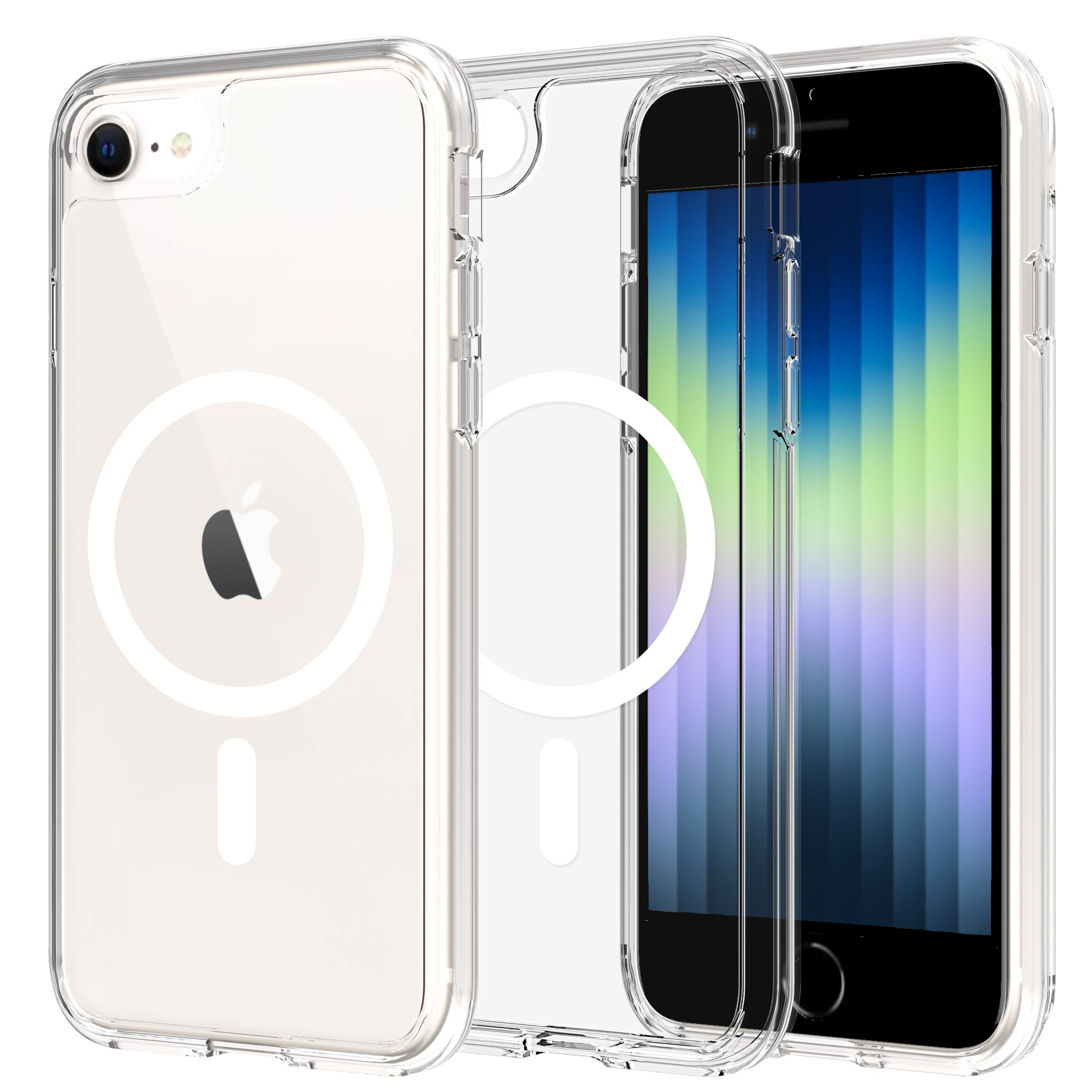 Funda híbrida MagSafe iPhone SE 2022 transparente