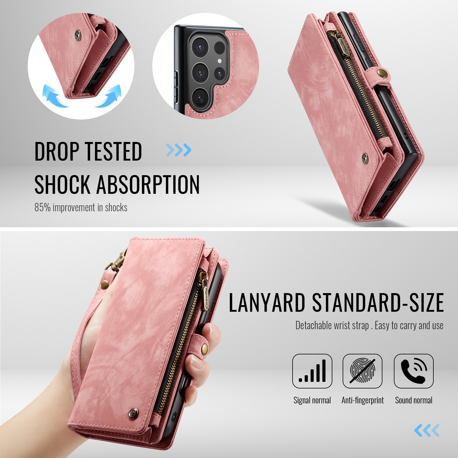 Cartera Multi-Slot Samsung Galaxy S25 Ultra Rosa