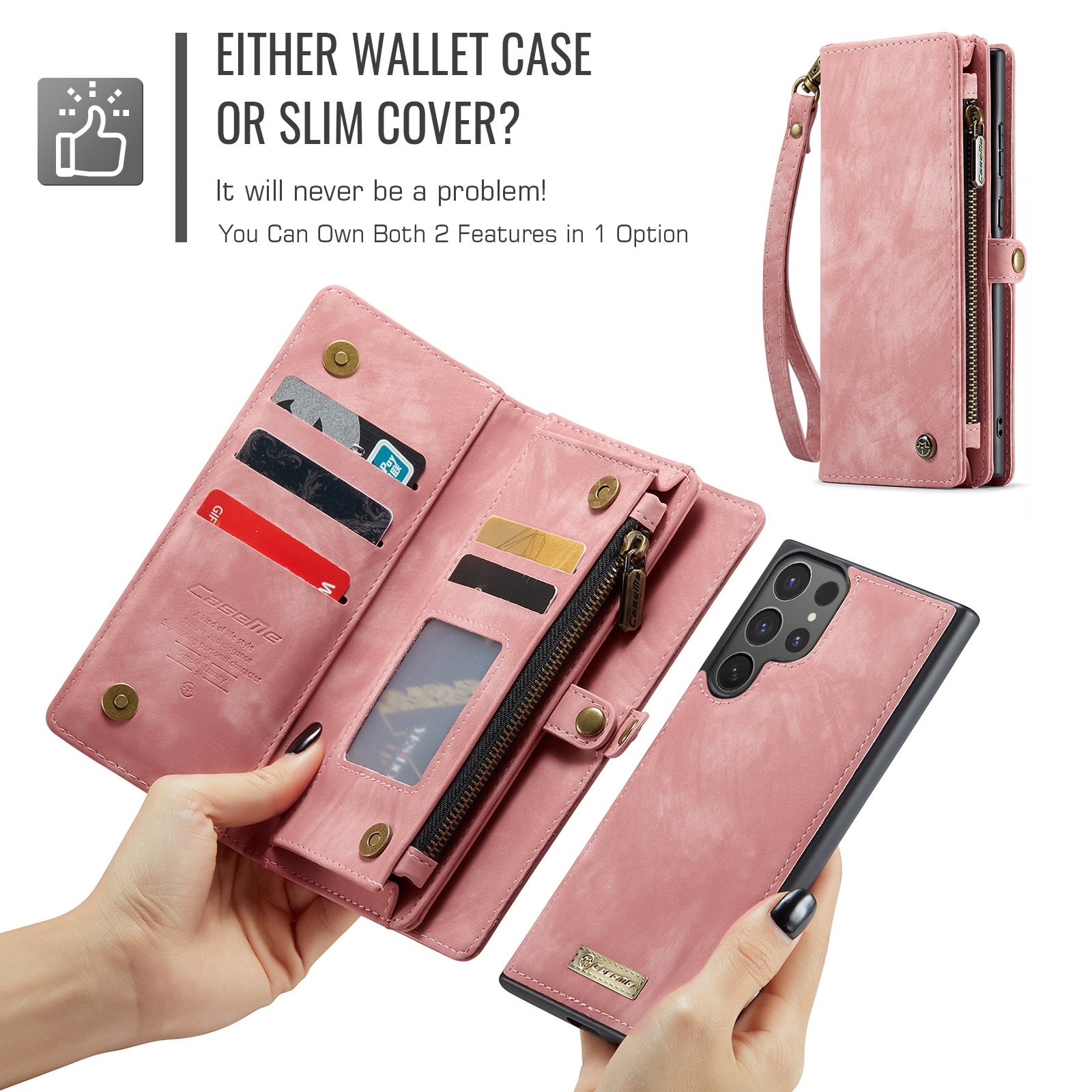 Cartera Multi-Slot Samsung Galaxy S25 Ultra Rosa