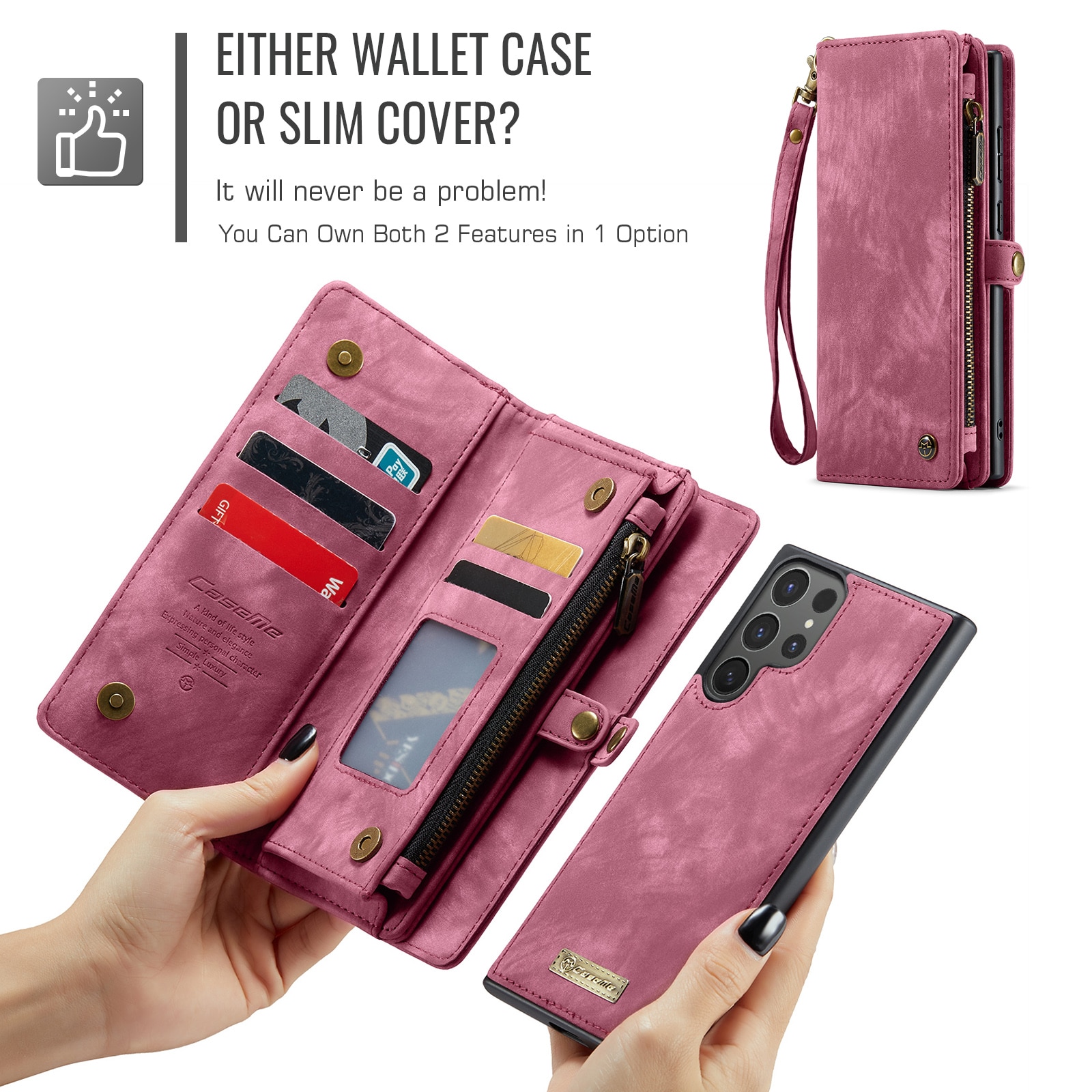 Cartera Multi-Slot Samsung Galaxy S25 Ultra Rojo