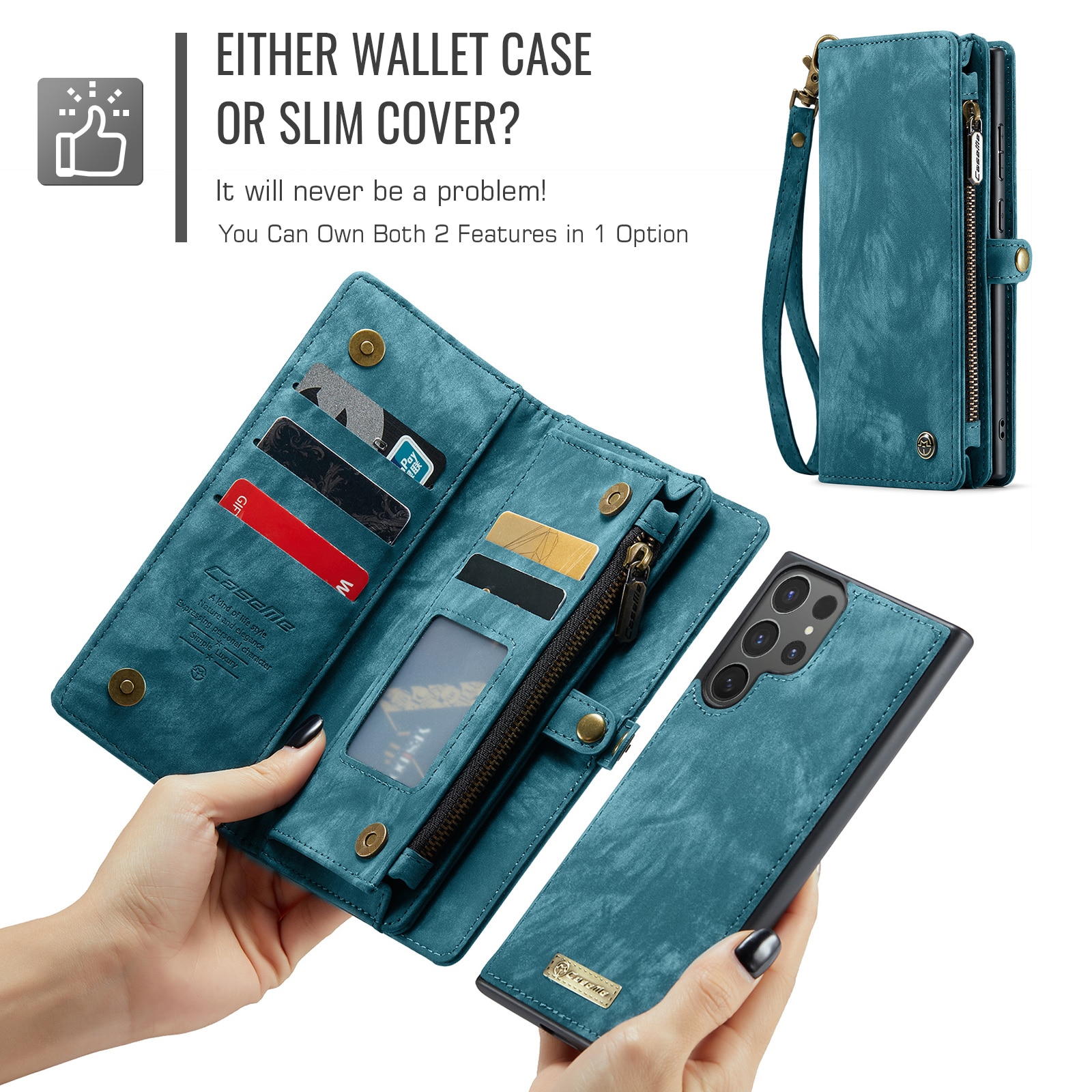 Cartera Multi-Slot Samsung Galaxy S25 Ultra Azul