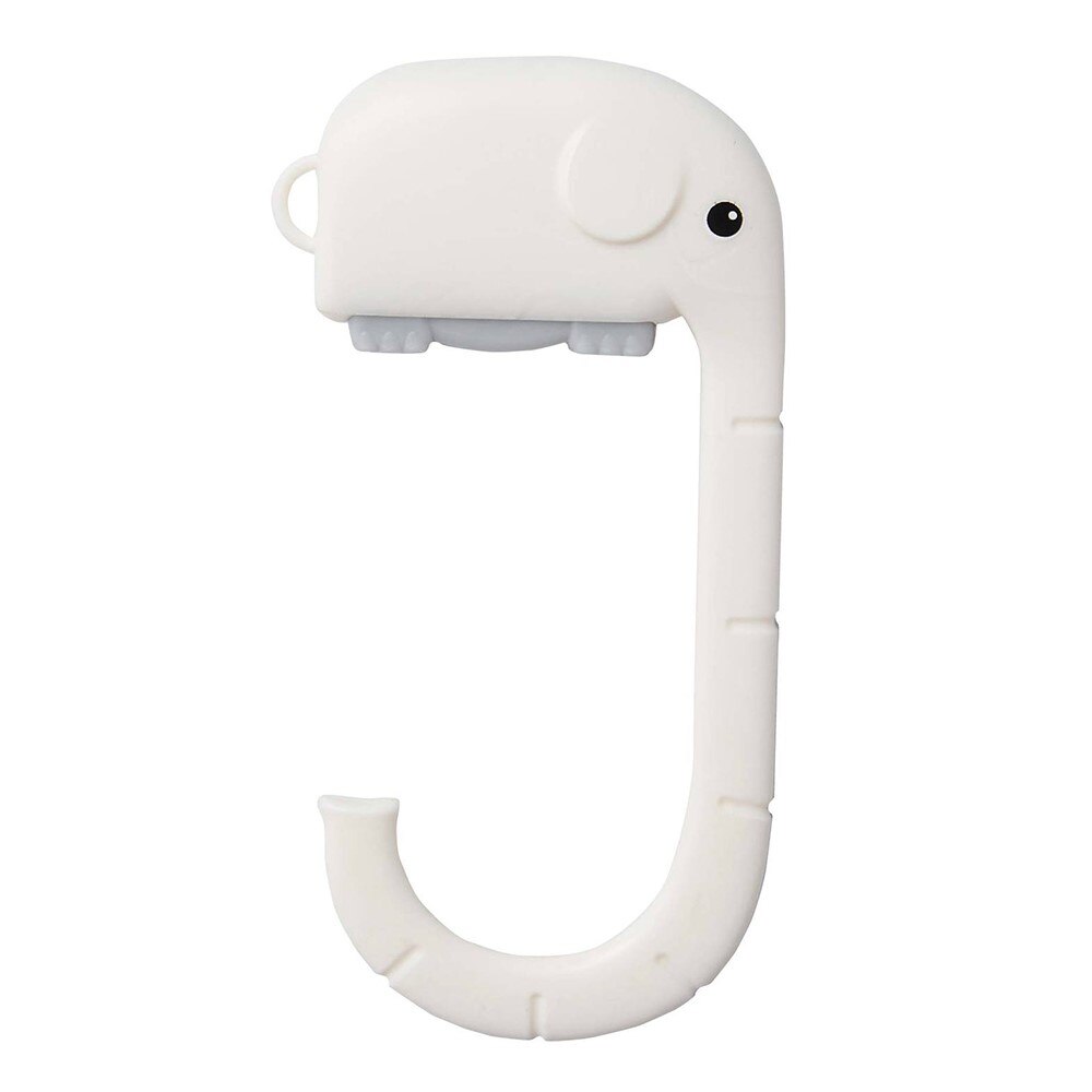 Percha de bolso portátil Elefante, blanco