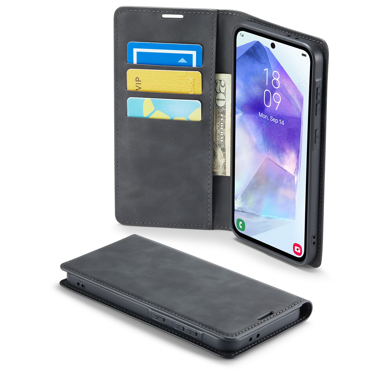 Funda delgada cartera Samsung Galaxy A36 Negro