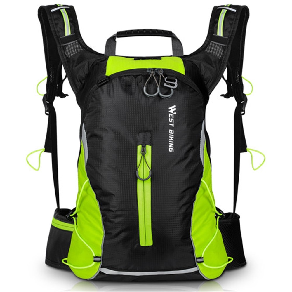 Mochila para correr y andar en bicicleta, verde