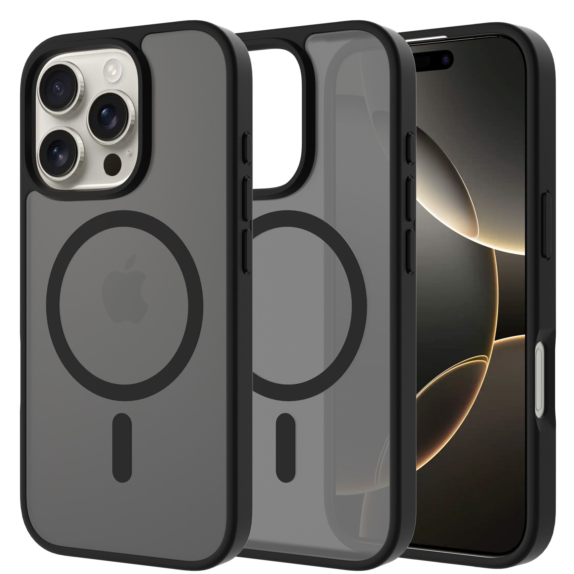 Funda Magnetic Hybrid iPhone 14 Pro Frosted Black
