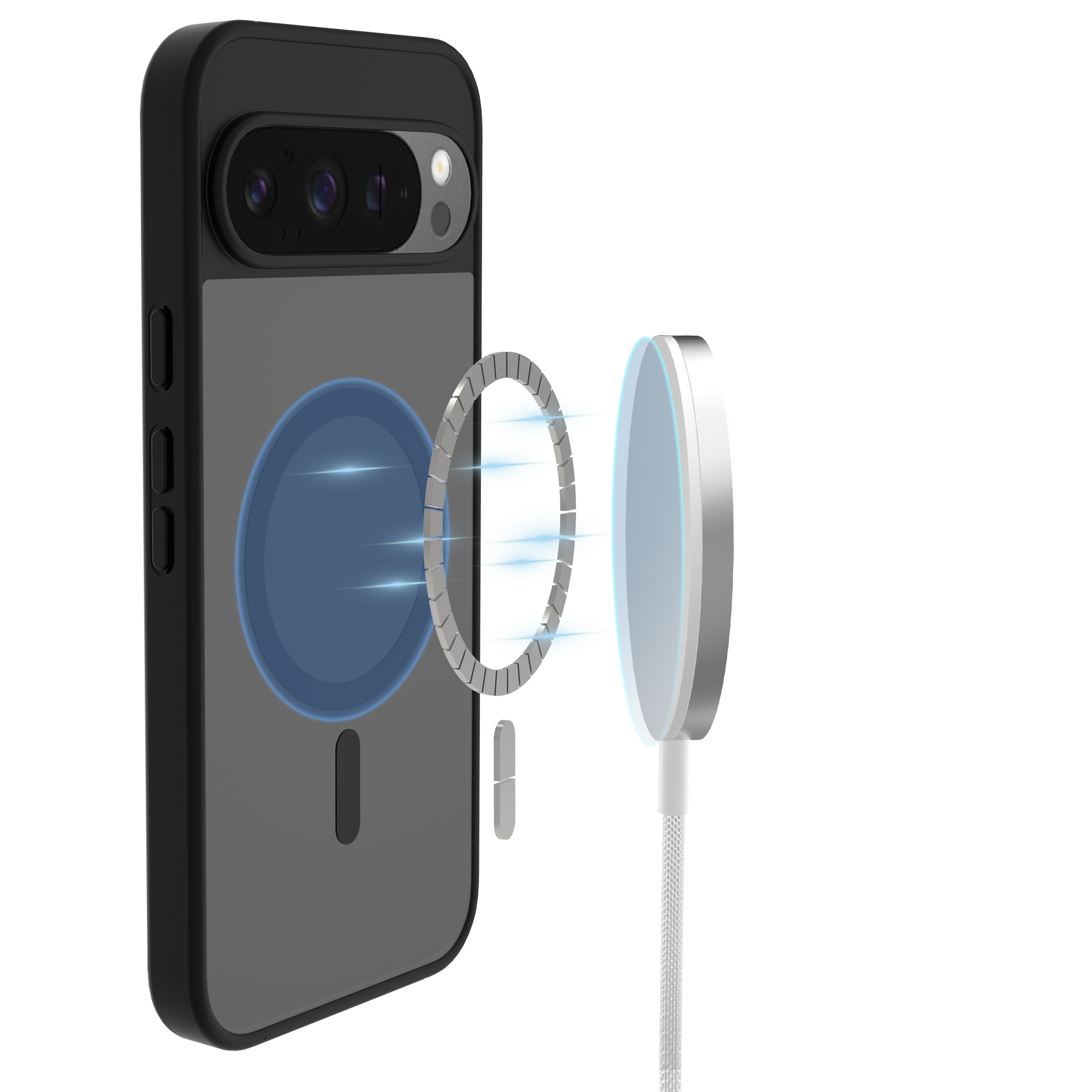 Funda Magnetic Hybrid Google Pixel 9 Pro XL Frosted Black
