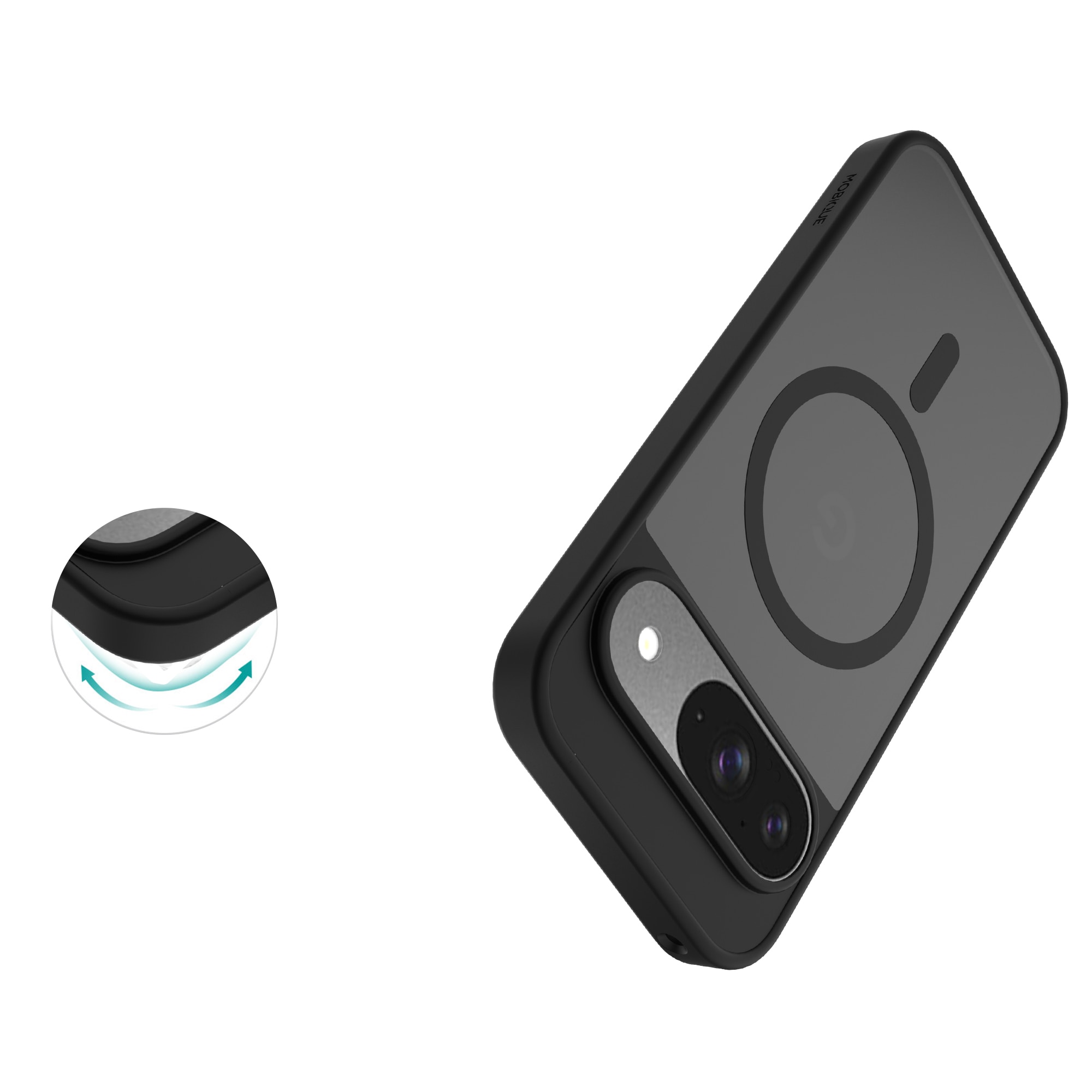 Funda Magnetic Hybrid Google Pixel 9 Pro Frosted Black