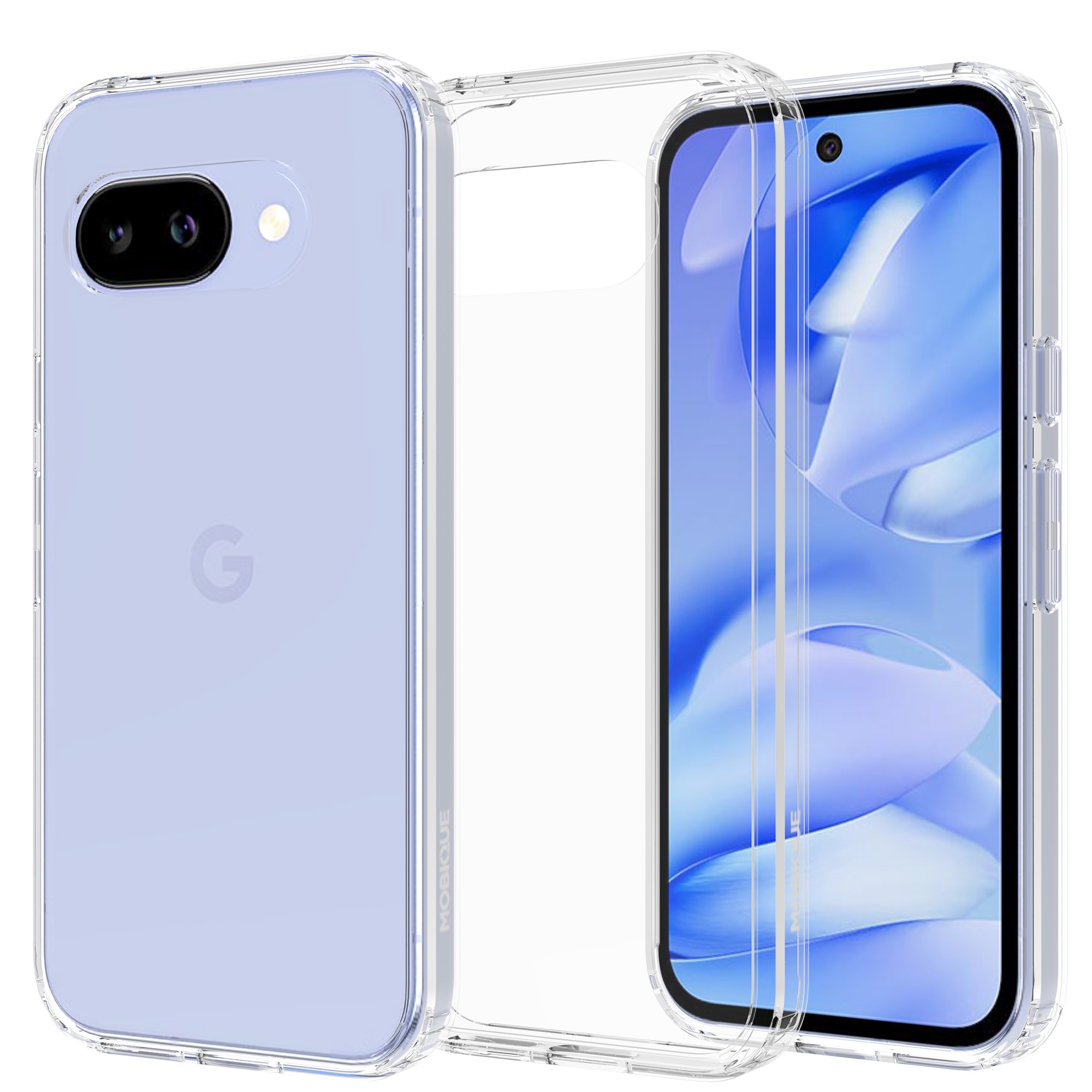 Funda híbrida para Google Pixel 9a Transparente