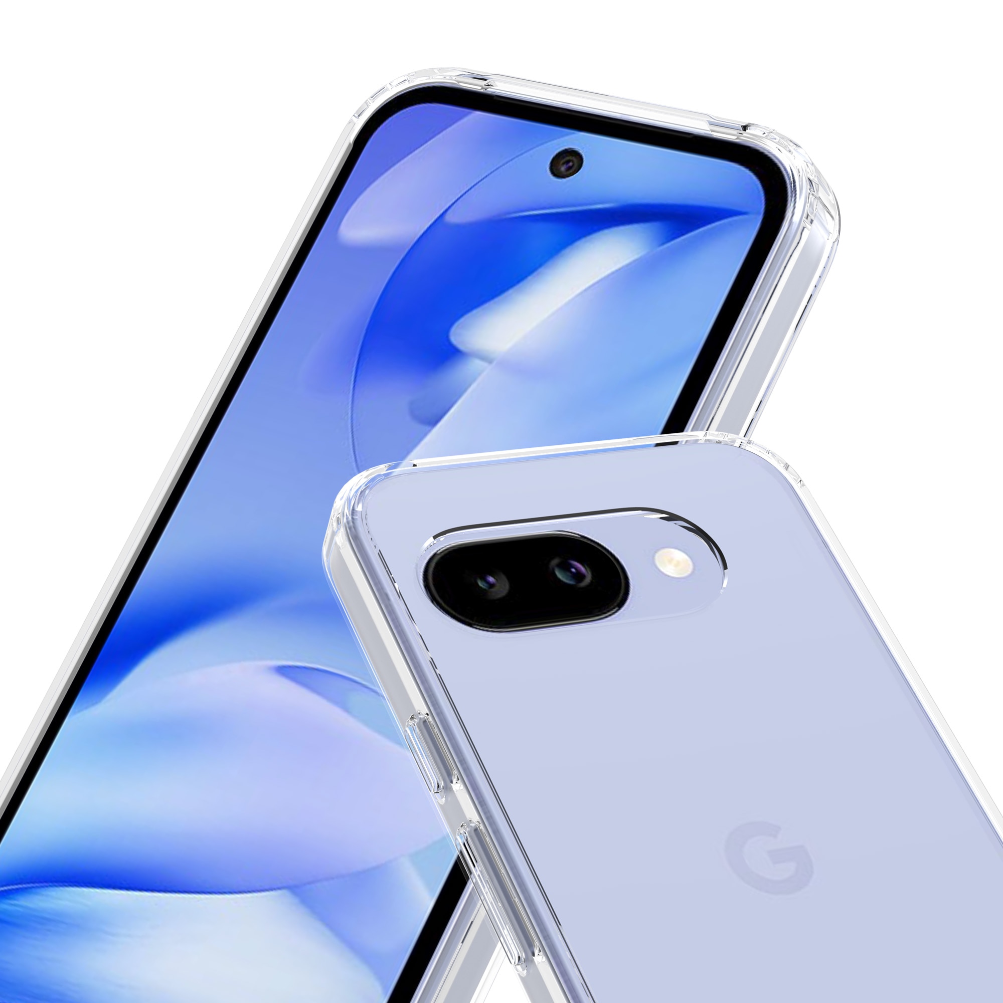 Funda híbrida para Google Pixel 9a Transparente