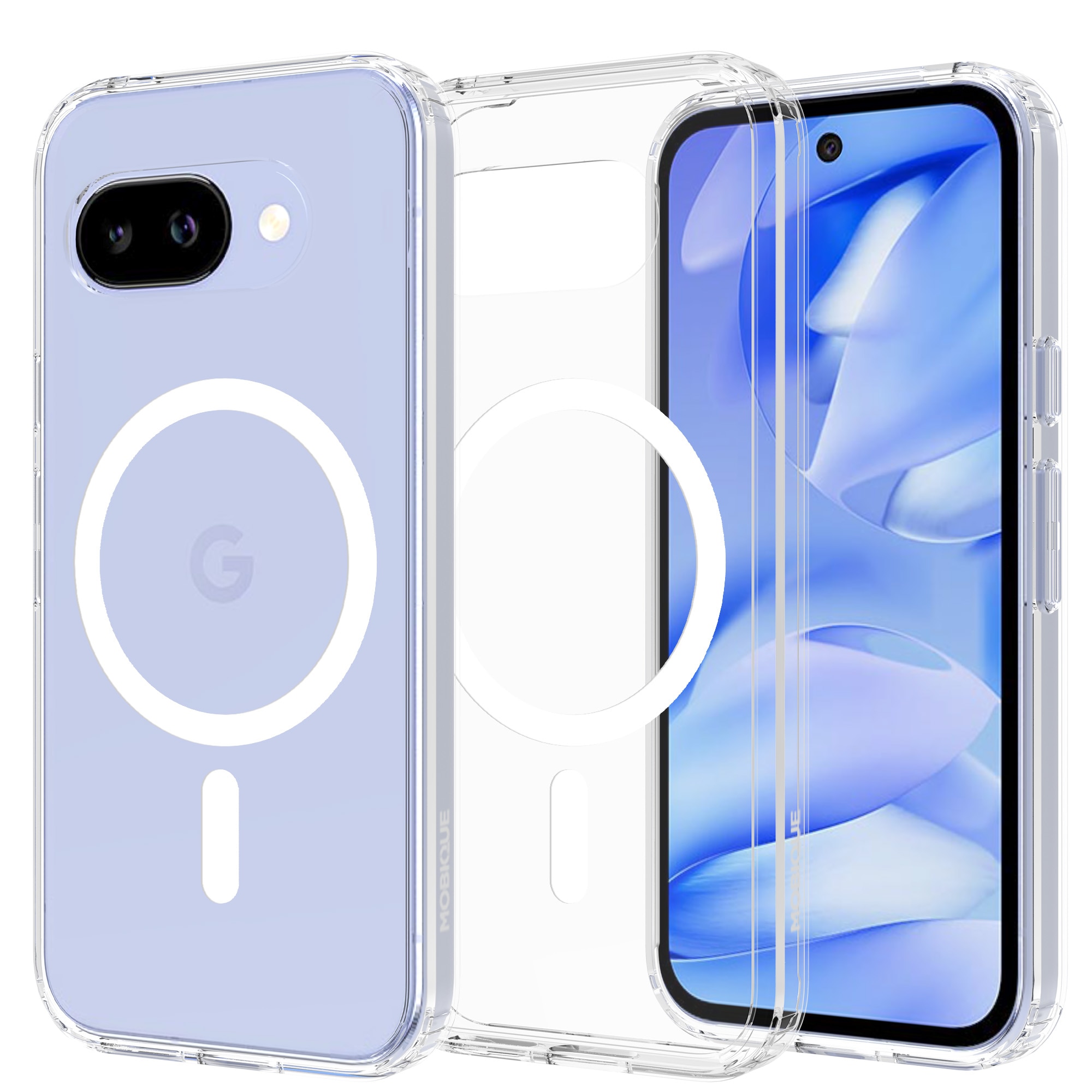 Funda híbrida MagSafe Google Pixel 9a transparente