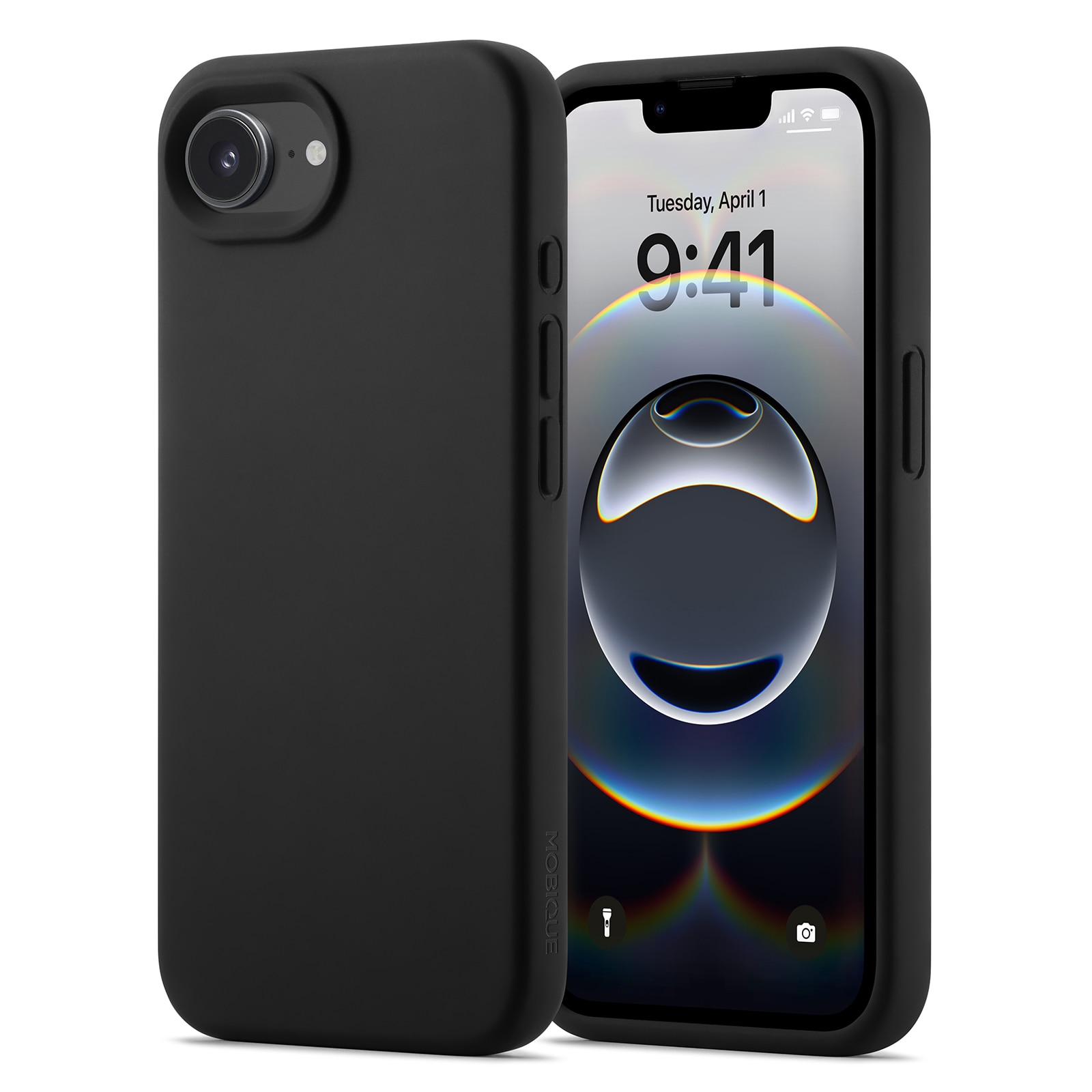 Funda de silicona Magnetic iPhone 16e Negro