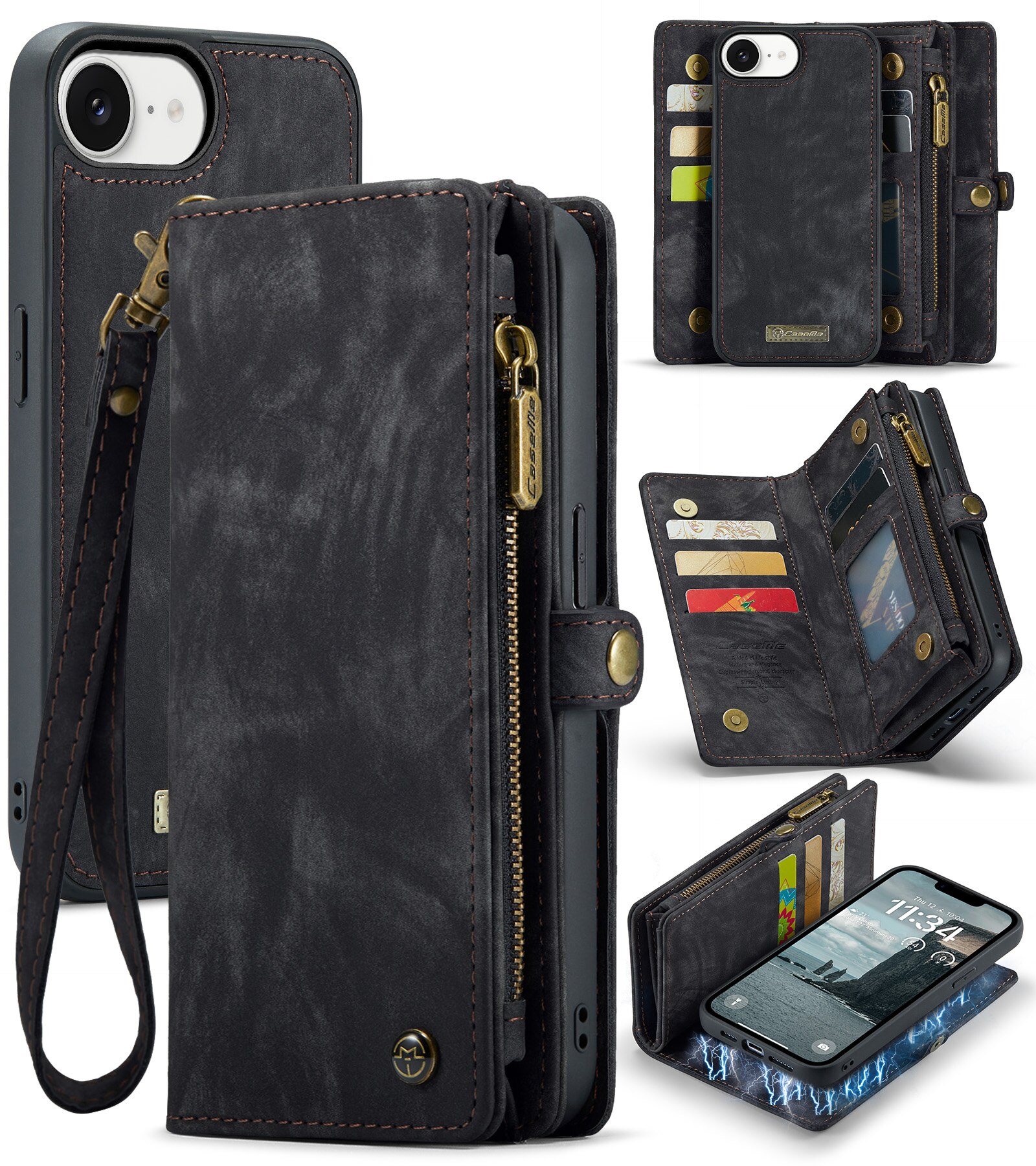 Cartera Multi-Slot iPhone 16e Gris