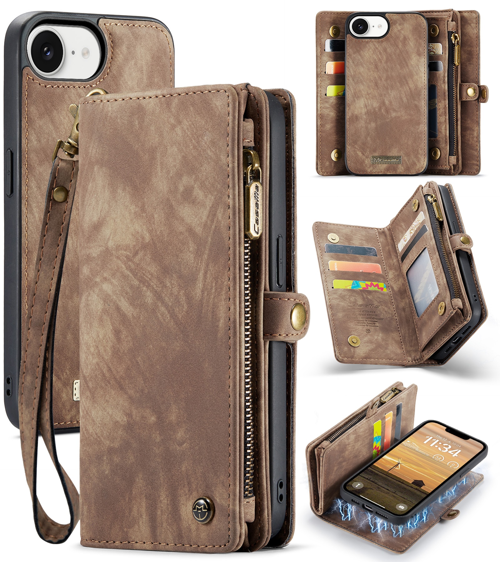 Cartera Multi-Slot iPhone 16e Marrón