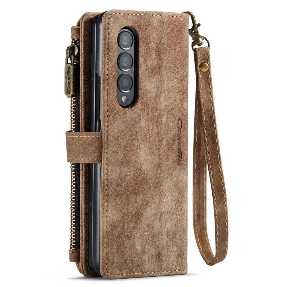 Cartera Zipper Samsung Galaxy Z Fold 4 Marrón