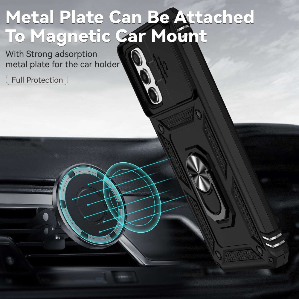 Funda híbrida Ring y Protector Cámara Samsung Galaxy A13 Negro