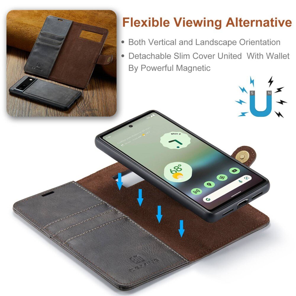 Cartera Magnet Wallet Google Pixel 6a Brown