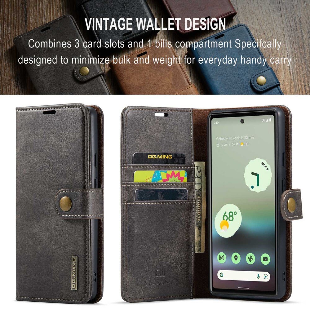 Cartera Magnet Wallet Google Pixel 6a Brown