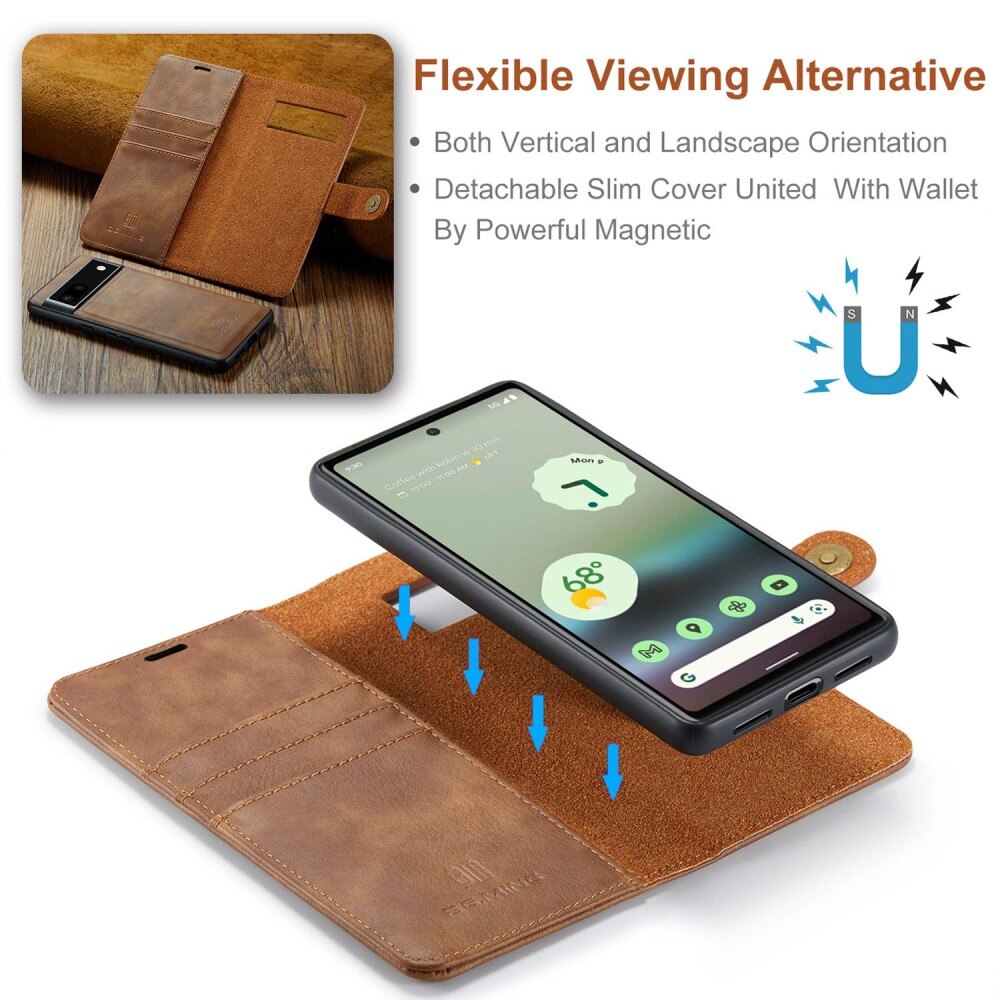 Cartera Magnet Wallet Google Pixel 6a Cognac