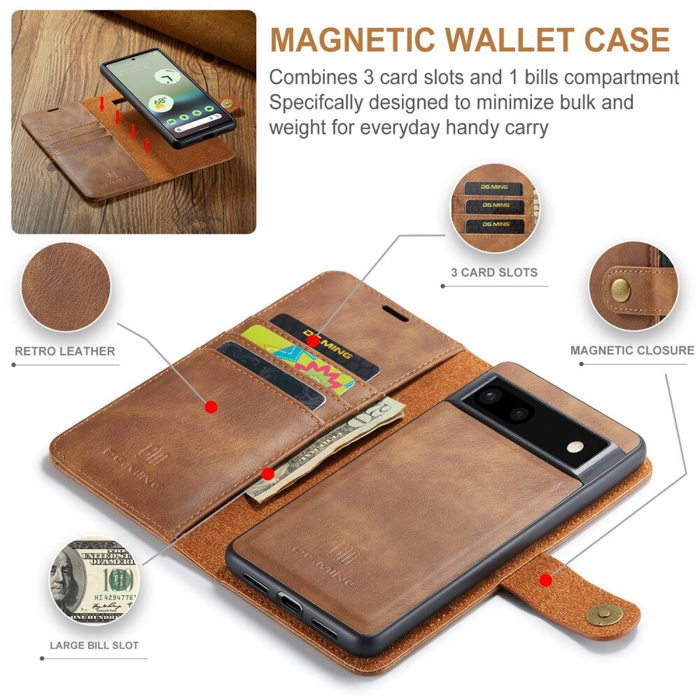 Cartera Magnet Wallet Google Pixel 6a Cognac