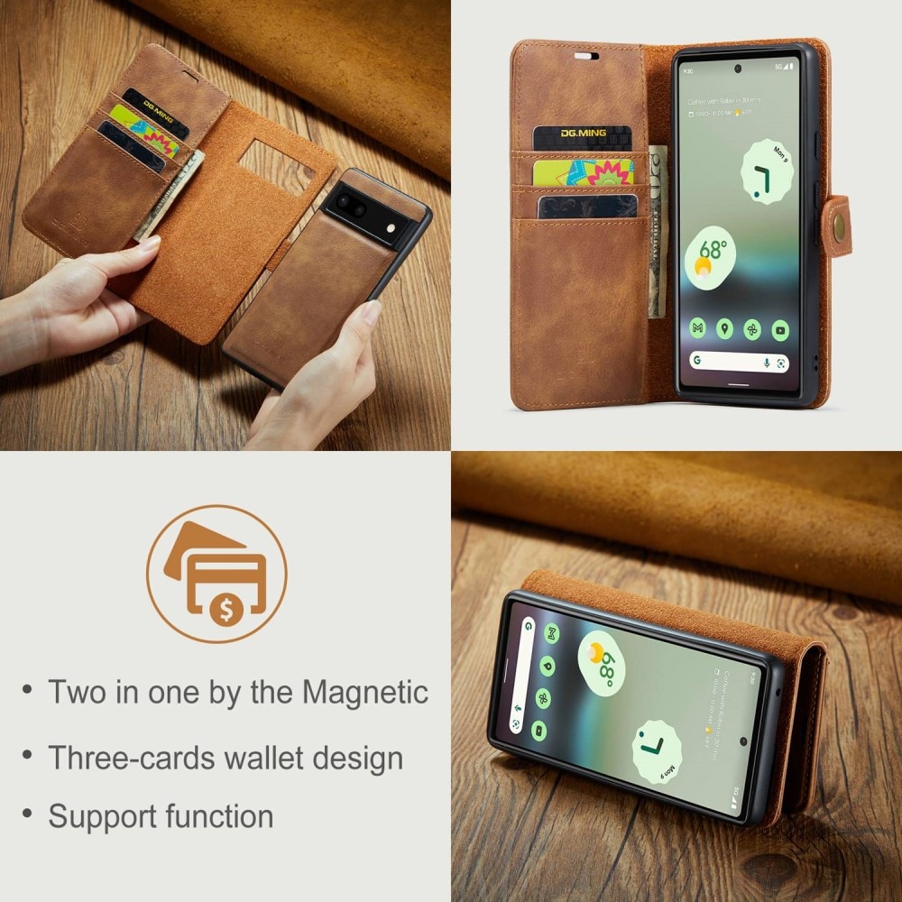 Cartera Magnet Wallet Google Pixel 6a Cognac