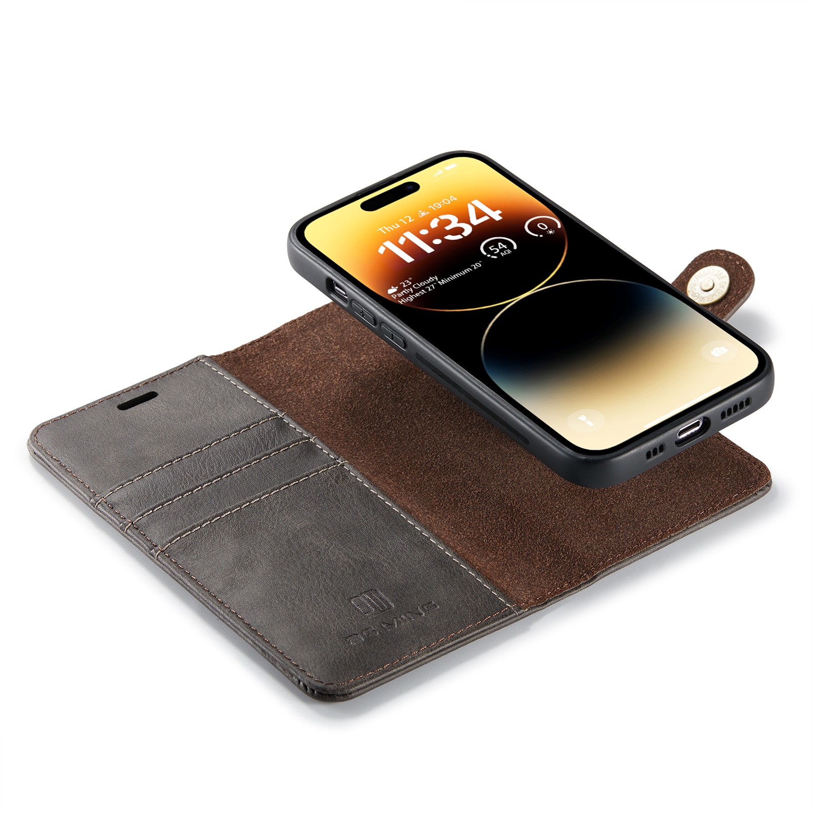 Cartera Magnet Wallet iPhone 14 Pro Brown