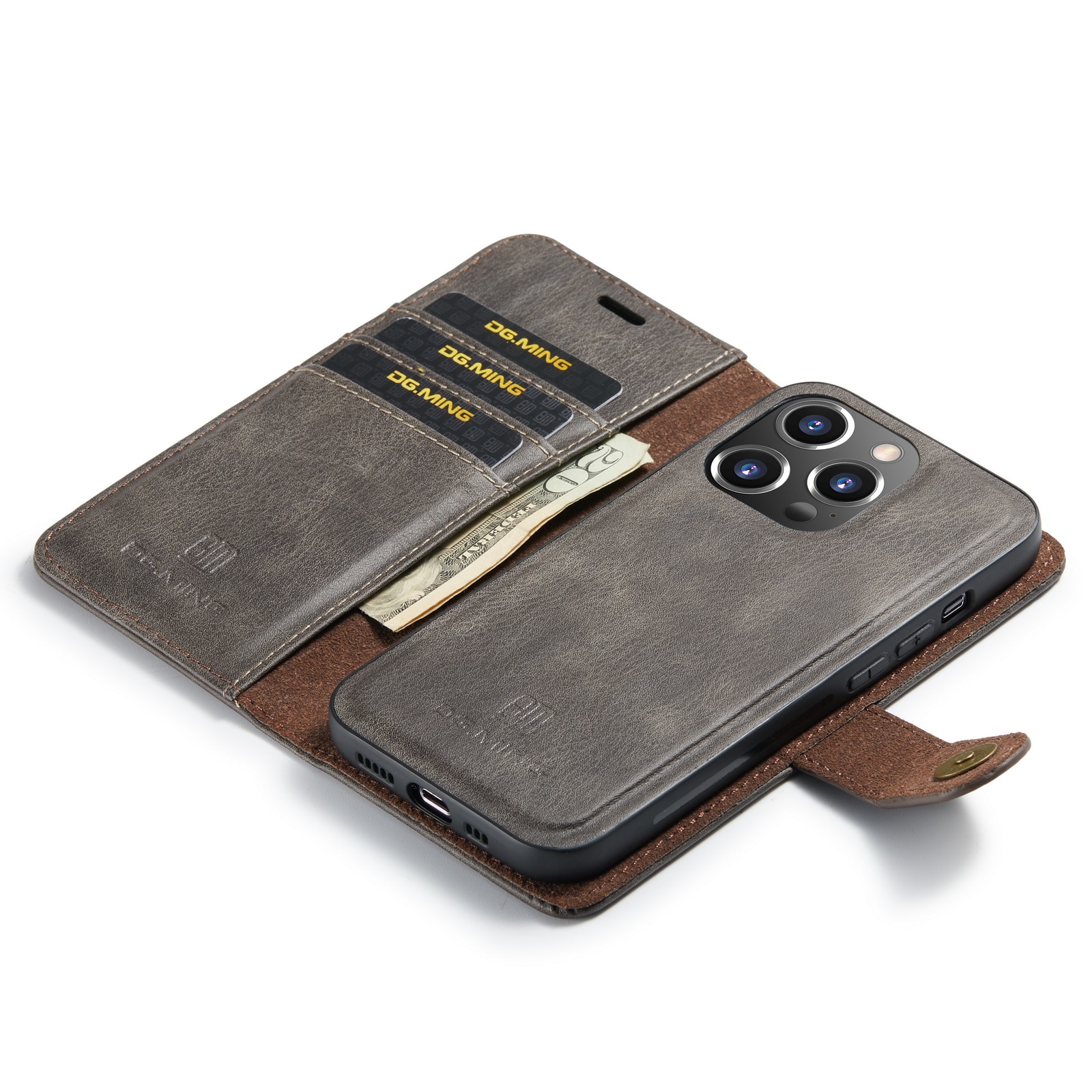 Cartera Magnet Wallet iPhone 14 Pro Brown