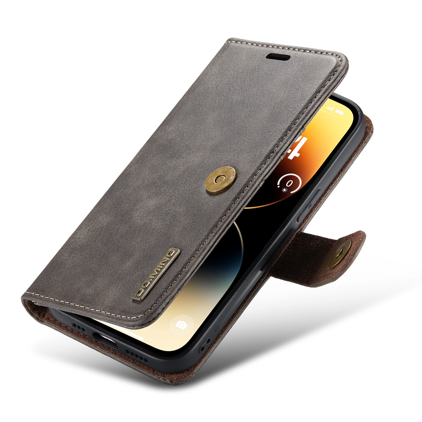 Cartera Magnet Wallet iPhone 14 Pro Max Brown