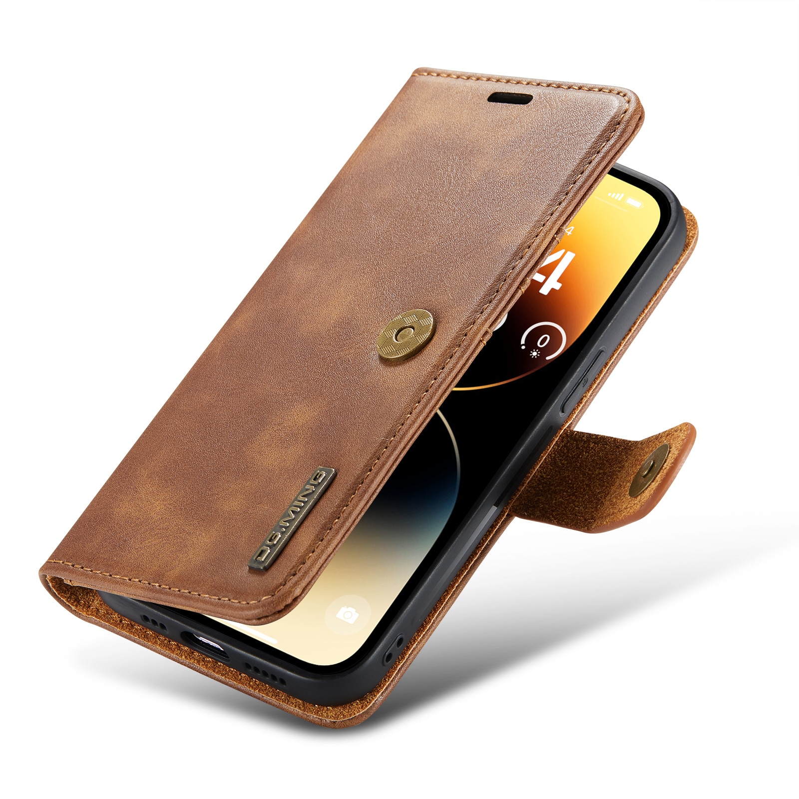 Cartera Magnet Wallet iPhone 15 Pro Cognac