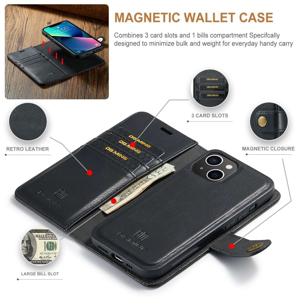 Cartera Magnet Wallet iPhone 14 Black